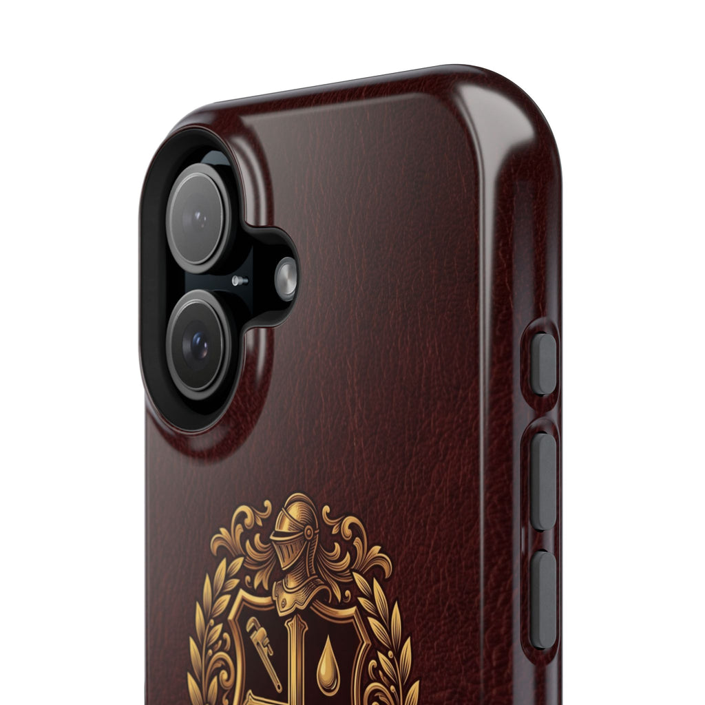 Plumber Crest Phone Case — Heraldic Shield Design Wireless Charging Cover