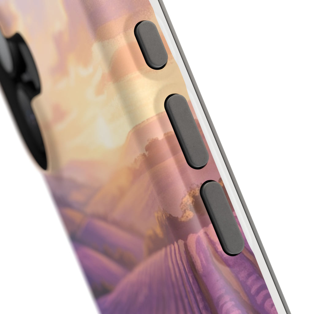 Personalized Dachshund Lavender Field Phone Case — Wireless Charging Cover