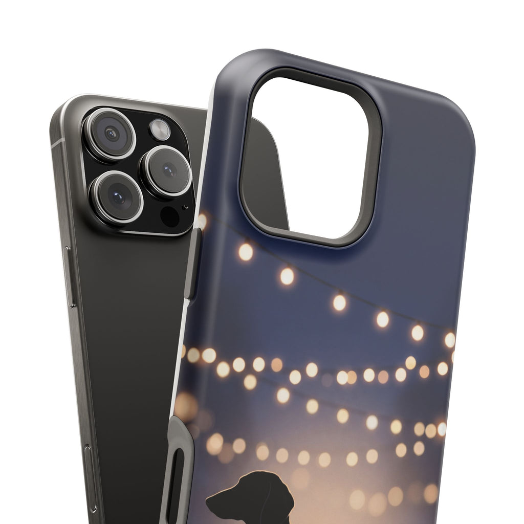 Personalized Dachshund Fairy Lights Phone Case — Wireless Charging Cover