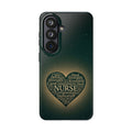 Nurse Heart Tough Phone Case — Inspirational Word Cloud Tribute - iphone and Samsung Galaxy series