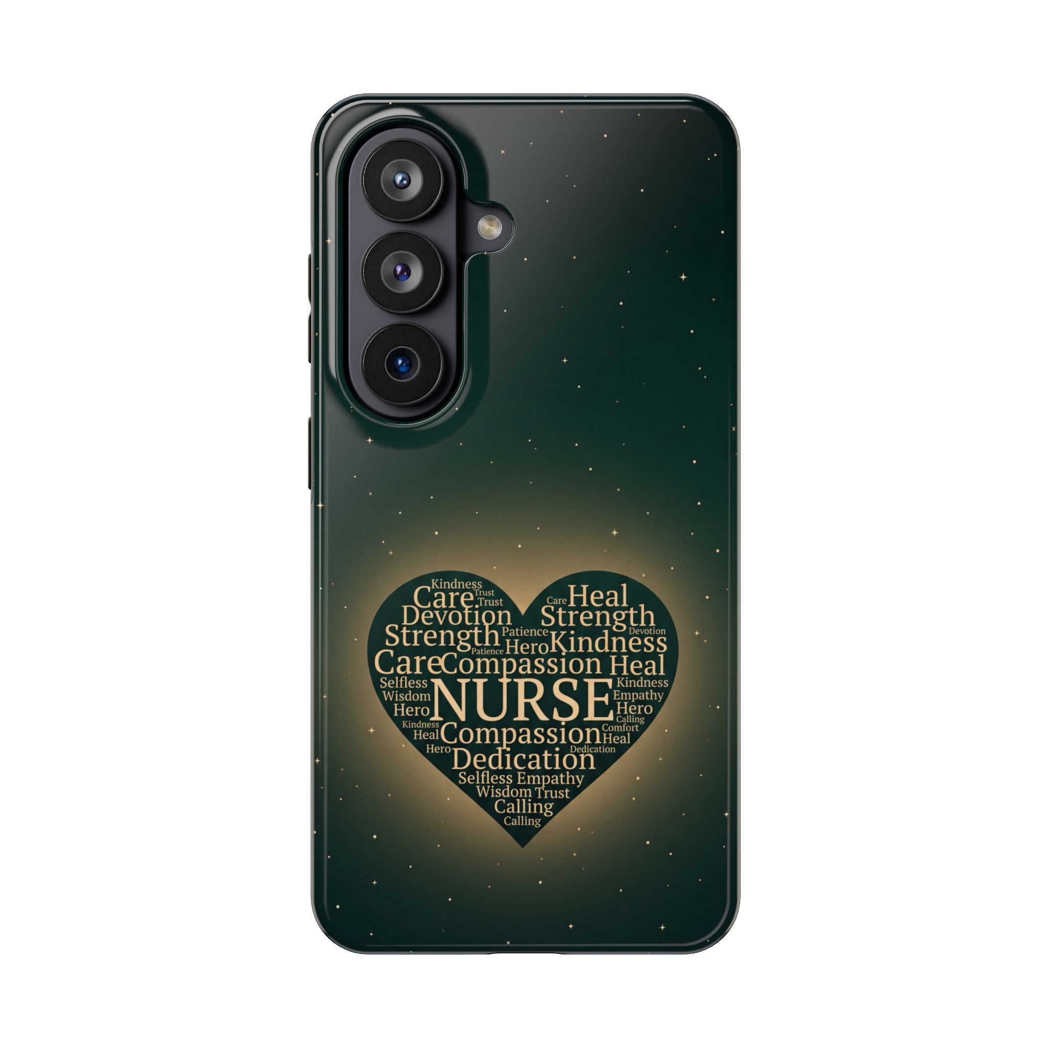 Nurse Heart Tough Phone Case — Inspirational Word Cloud Tribute - iphone and Samsung Galaxy series