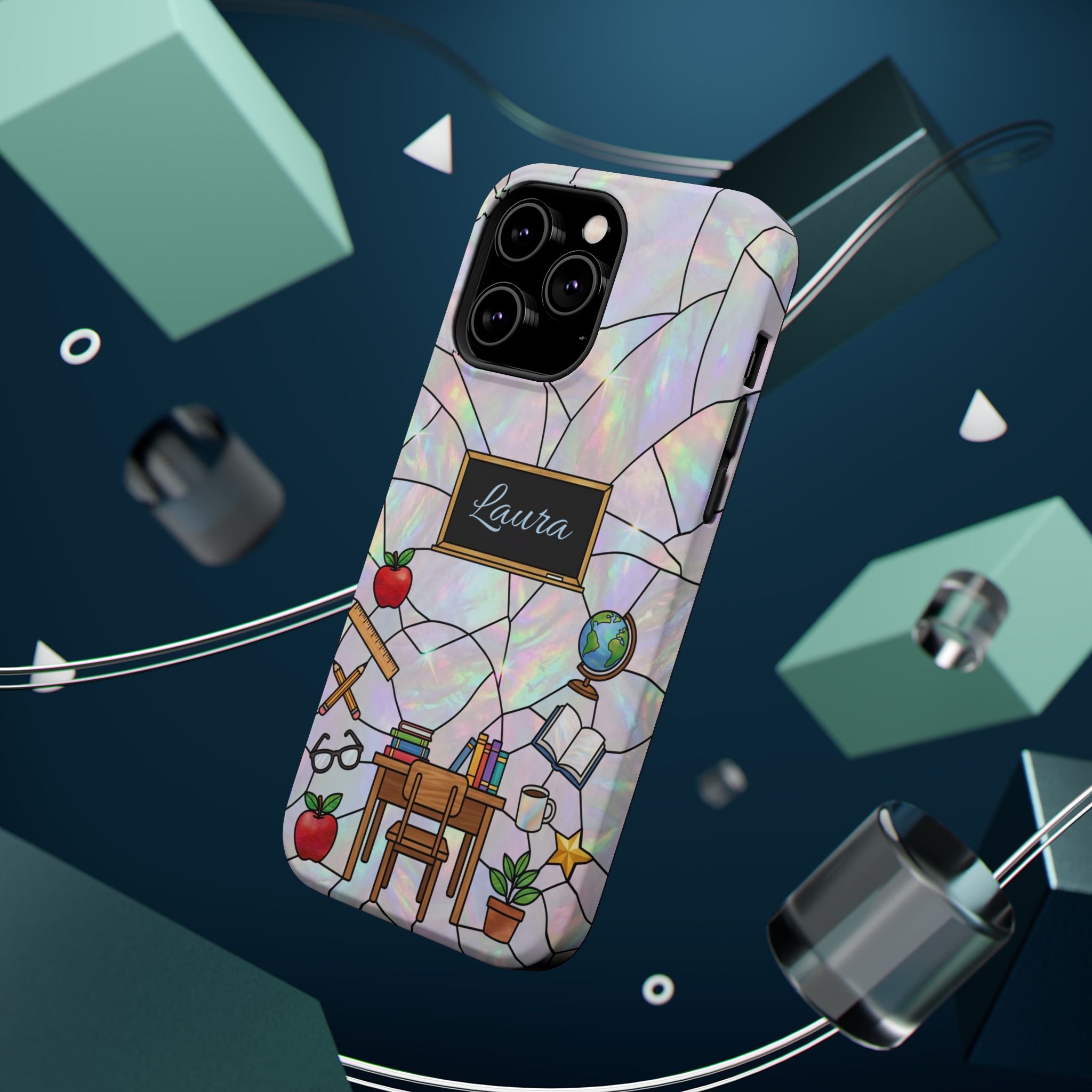 Personalized Teacher Phone Case — Impact-Resistant Wireless Charging Cover