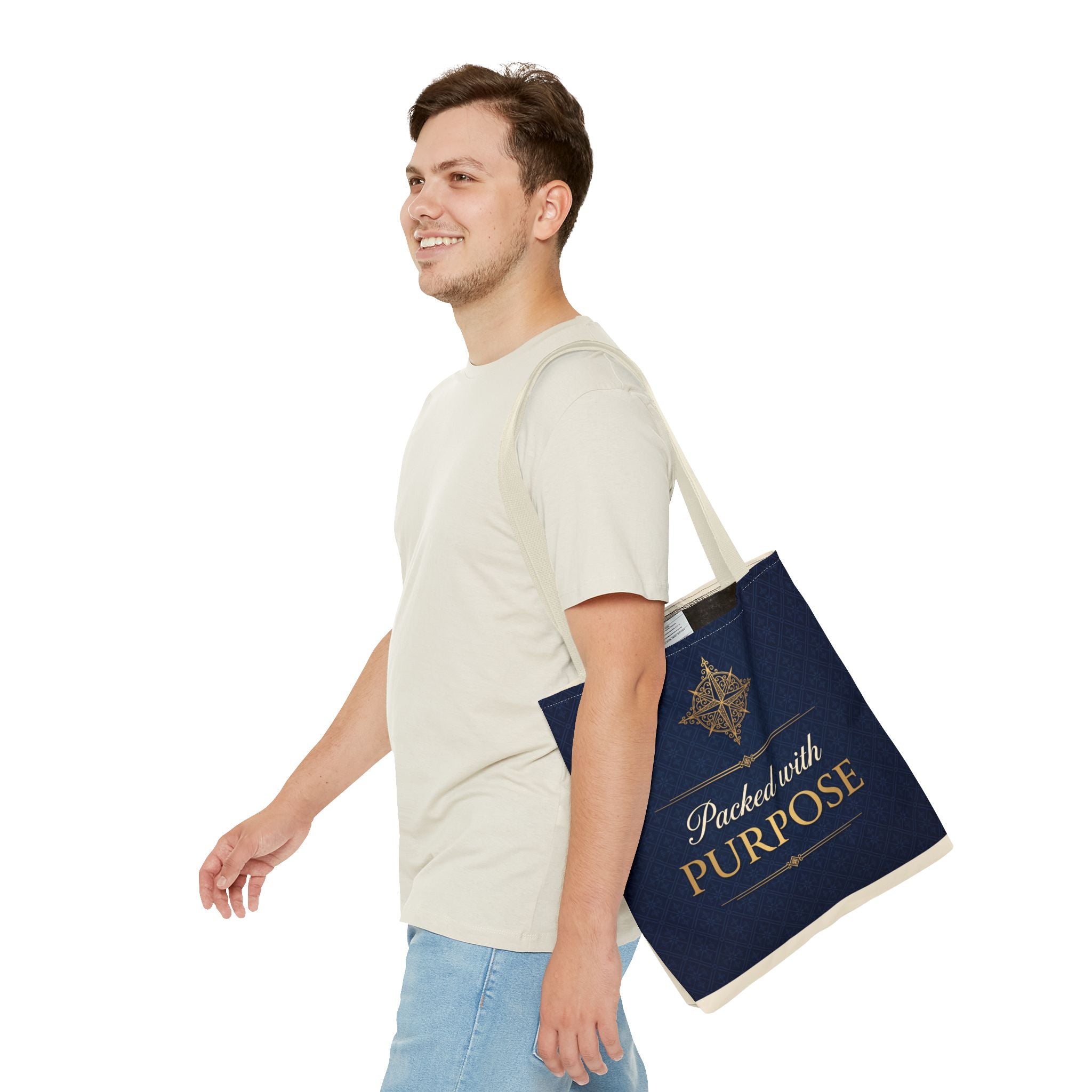 Packed with Purpose Tote | Inspirational Nurse Gift Tote Bag | Healthcare Worker Appreciation Gift | Premium Polyester Carry-All