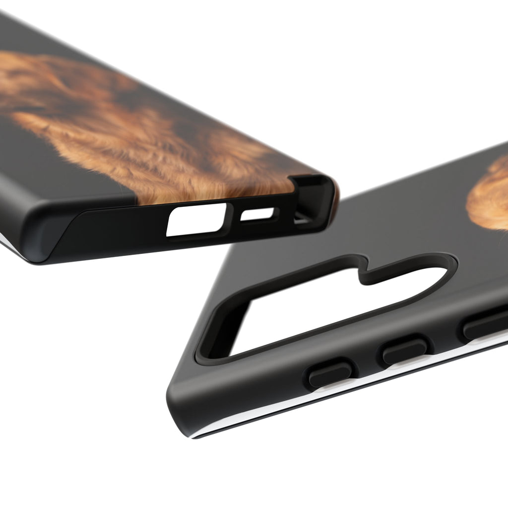 Golden Retriever Portrait Phone Case | Realistic Dog Photo on Black Background | iPhone & Samsung