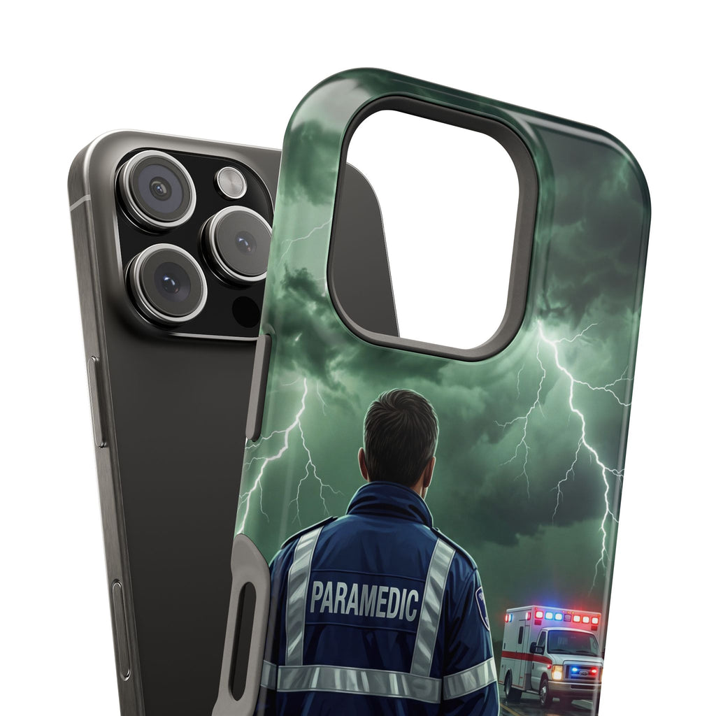 Paramedic Green Storm Phone Case — Magnetic Wireless Charging Cover