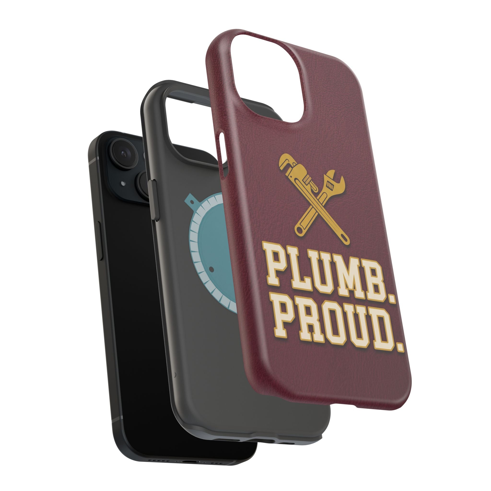 Plumb. Proud. Phone Case — Crossed Wrenches Wireless Charging Cover