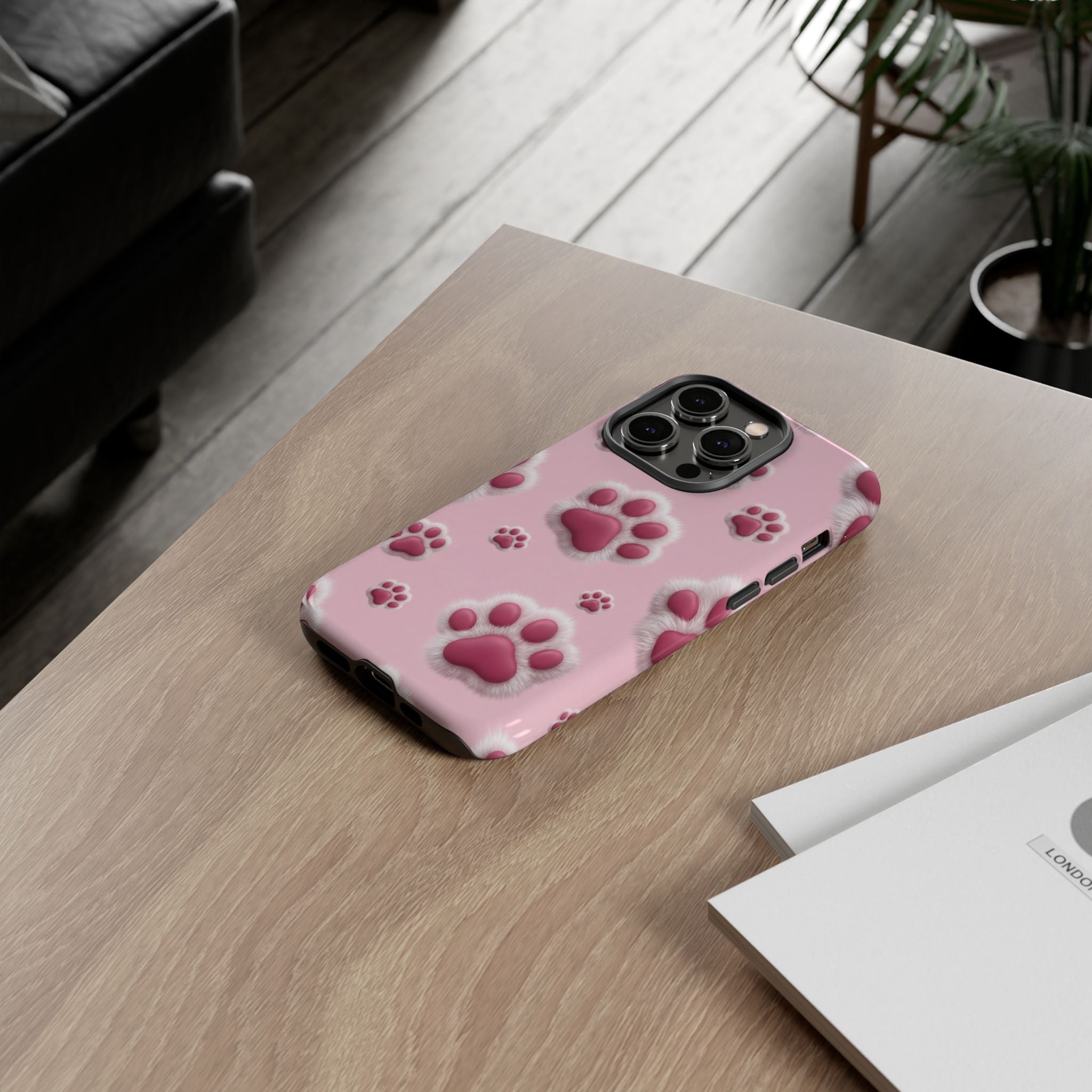 iphone & Samsung - Pink Paws Tough Phone Case — Cute Protective iPhone Cover