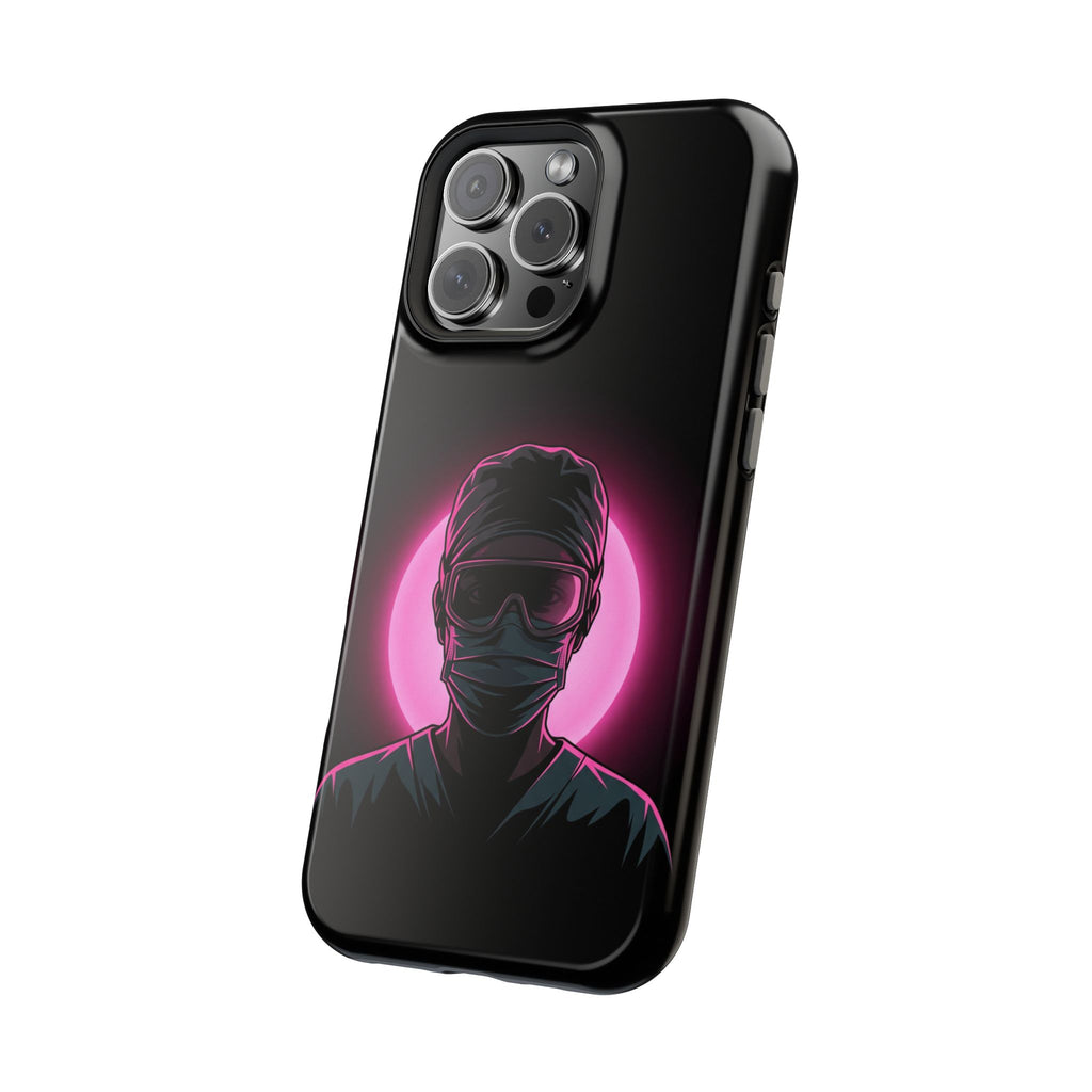 Nurse Portrait Phone Case — Navy Wireless Charging Cover