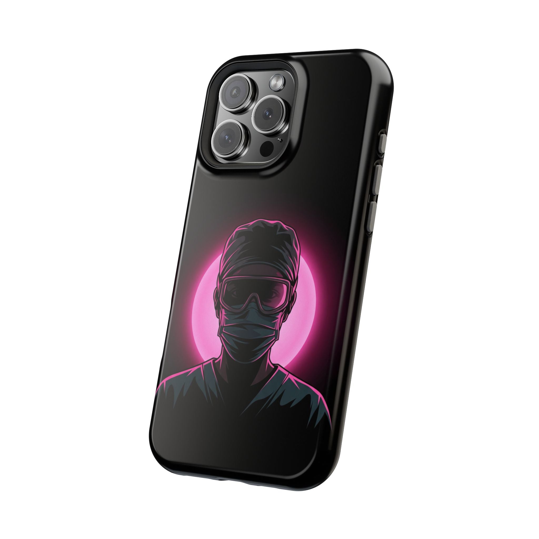 Nurse Portrait Phone Case — Navy Wireless Charging Cover