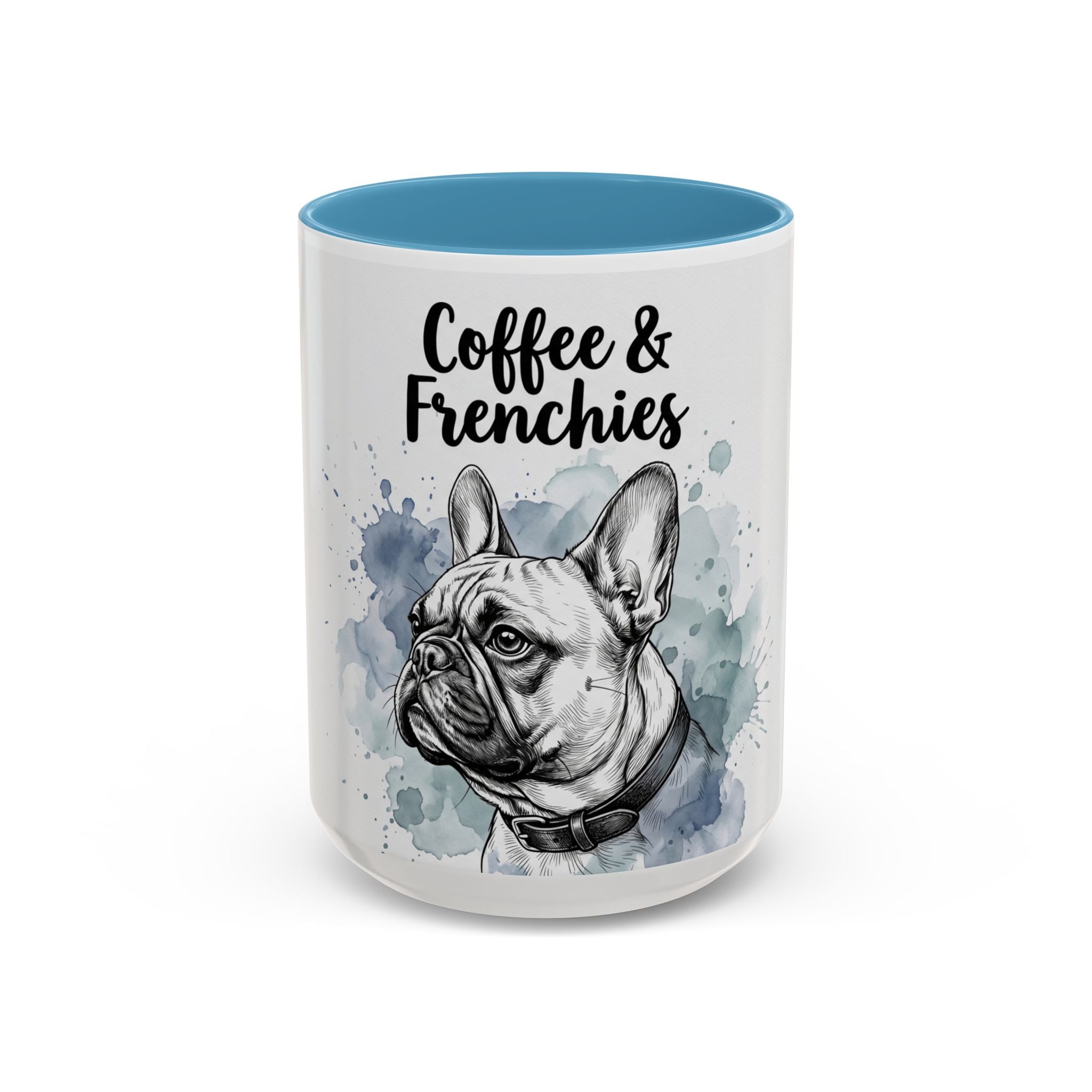Coffee & Frenchies Mug | French Bulldog Lover Gift | Watercolor Dog Mug