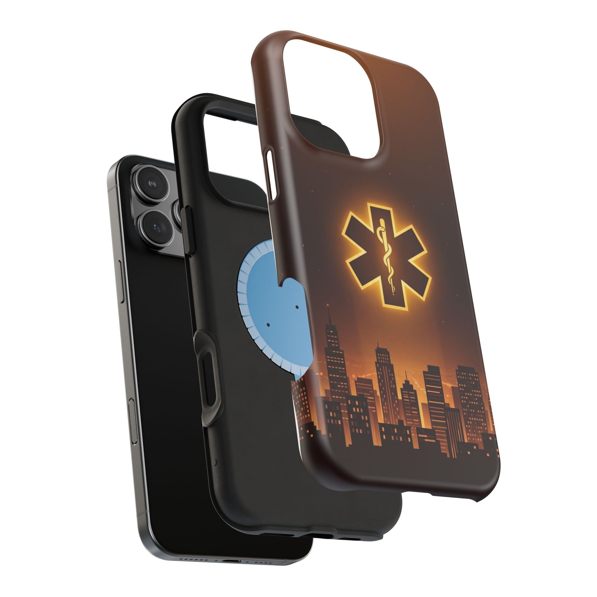 Paramedic/EMT Skyline Phone Case — Magnetic Wireless Charging Cover