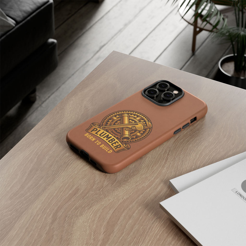 Plumber Born to Build Leather Phone Case - Samsung & iPhone Series