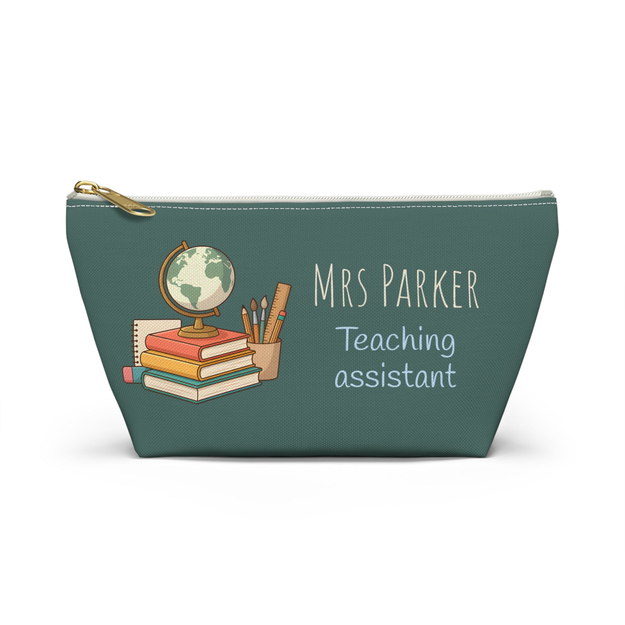 Personalized Teacher Gift Pouch – Custom Name Makeup Bag for Teachers