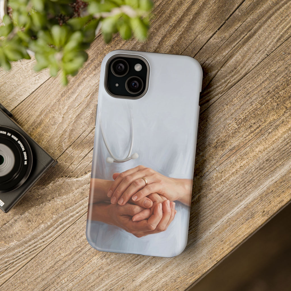 Impact-Resistant Phone Case — Caring Hands Wireless Charging Cover