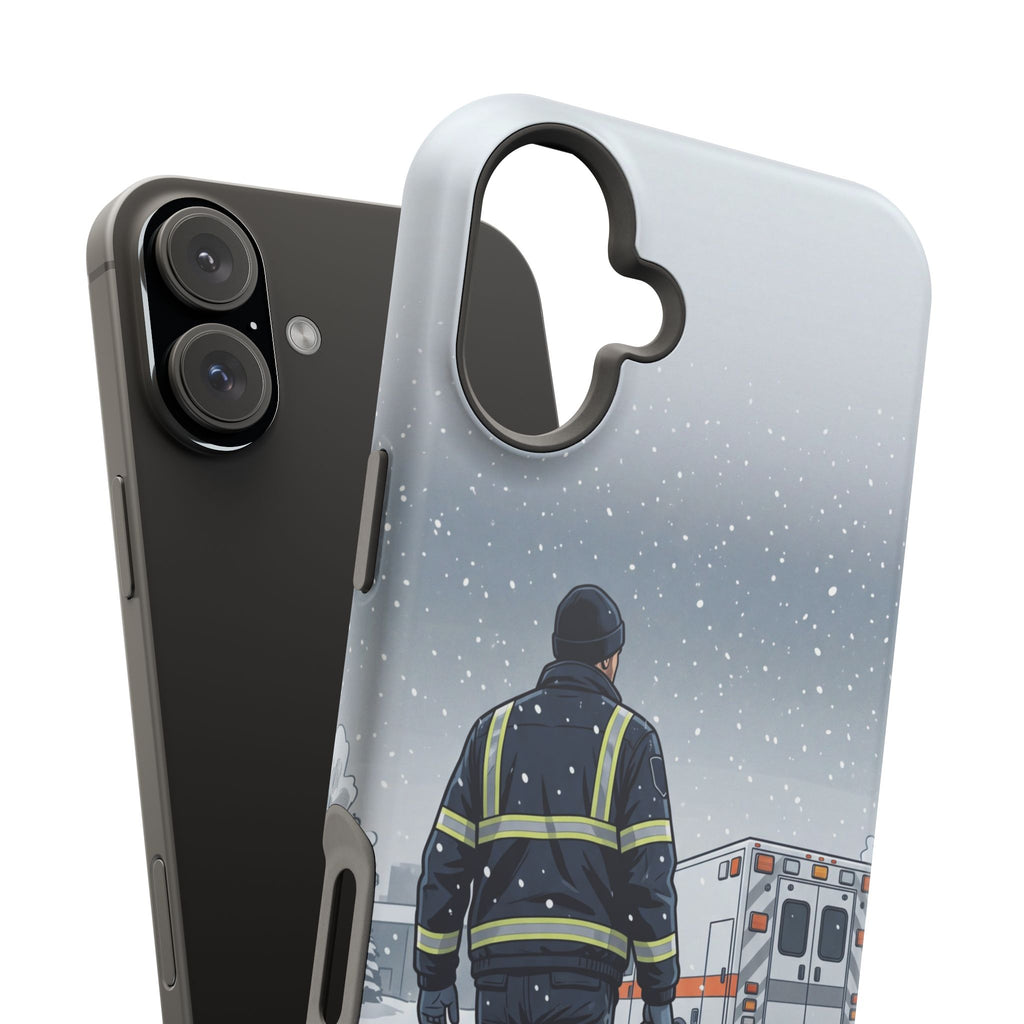 Bold Paramedic/EMT Portrait Phone Case — Magnetic Wireless Charging Cover