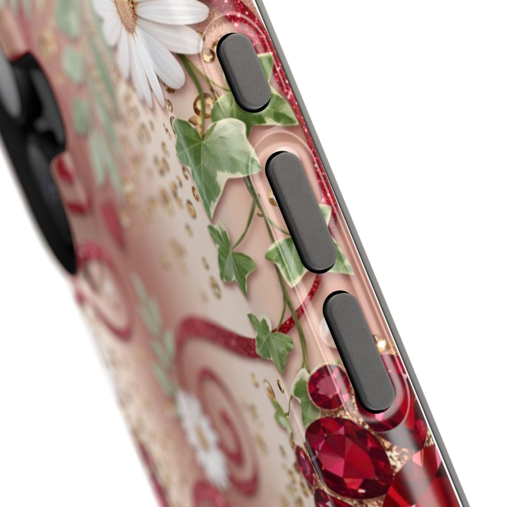 Personalized Vintage Floral Teacher Phone Case — Wireless Charging Cover