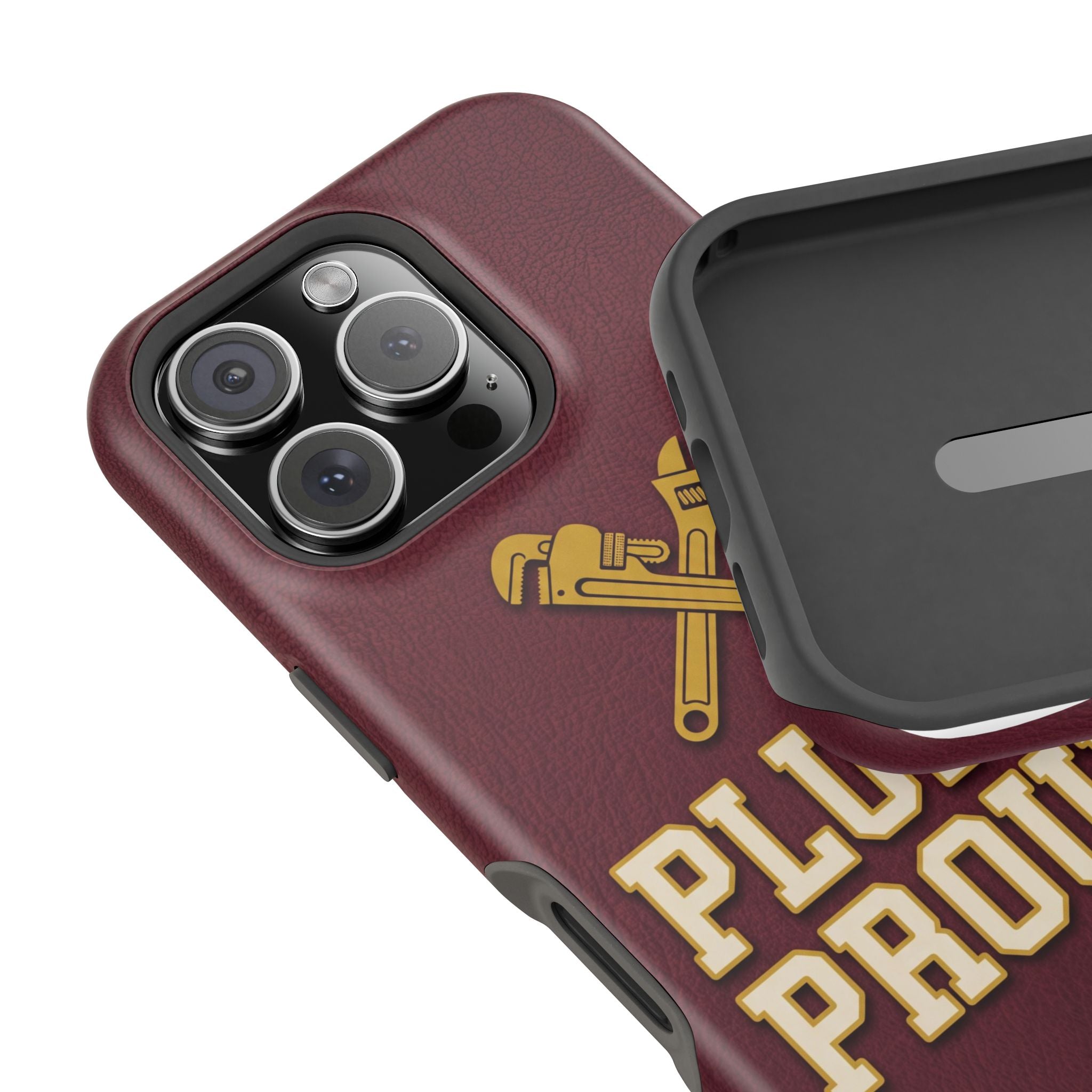 Plumb. Proud. Phone Case — Crossed Wrenches Wireless Charging Cover