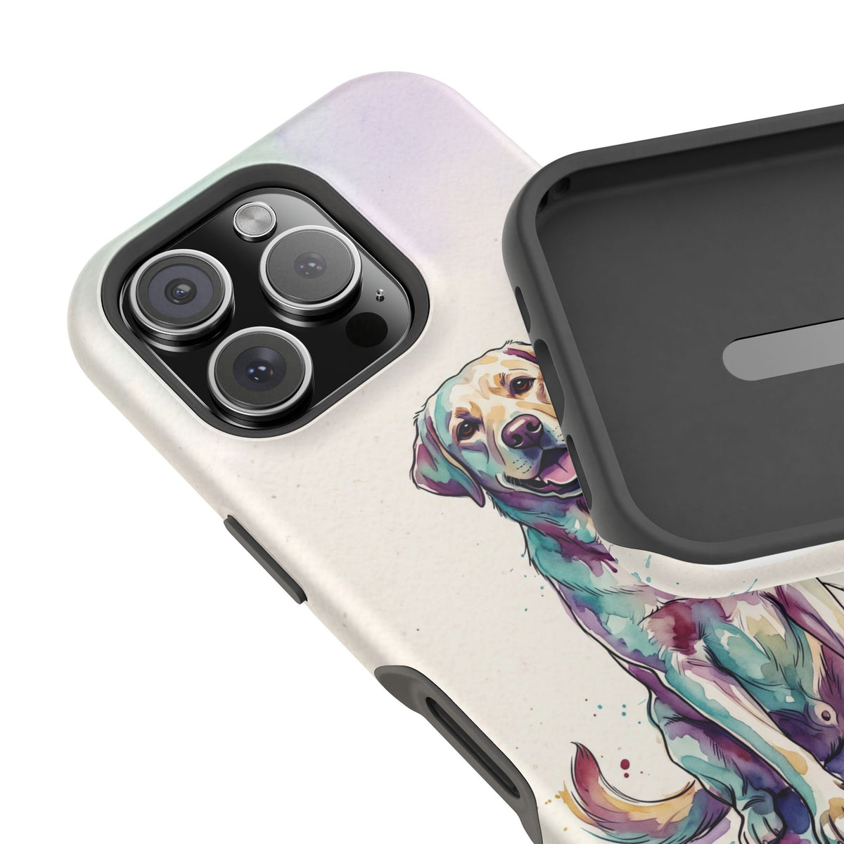 Watercolor Labrador Phone Case — Tough Magnetic Case with Wireless Charging