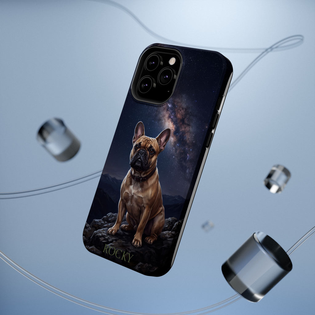Personalized French Bulldog Starry Night Sky Phone Case — Wireless Charging Cover