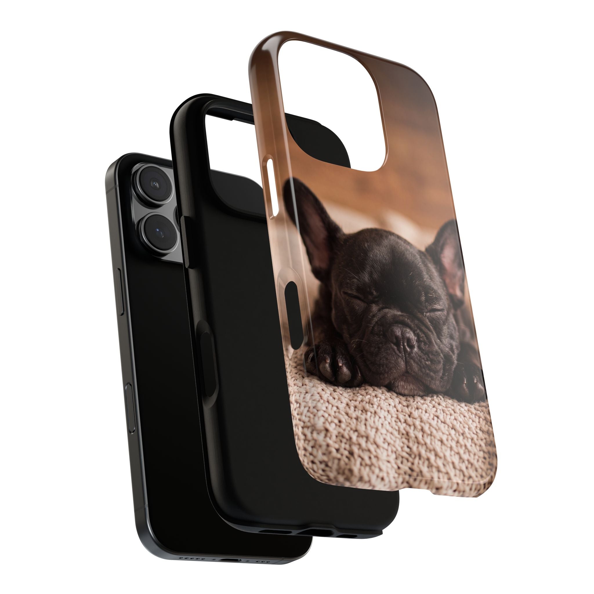 Sleeping French Bulldog Phone Case | Cozy Frenchie Resting on Blanket | iPhone & Samsung