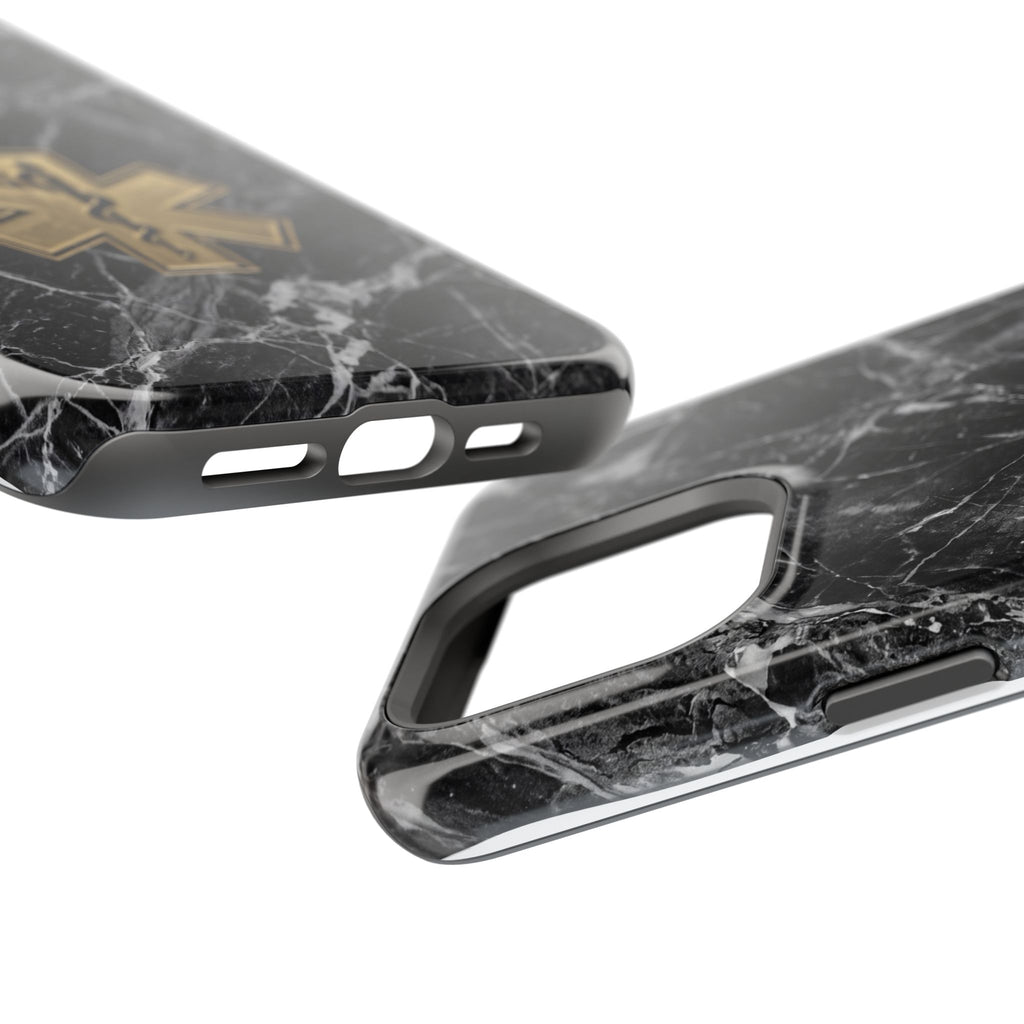 Paramedic/EMT Marble Phone Case — Magnetic Wireless Charging Cover