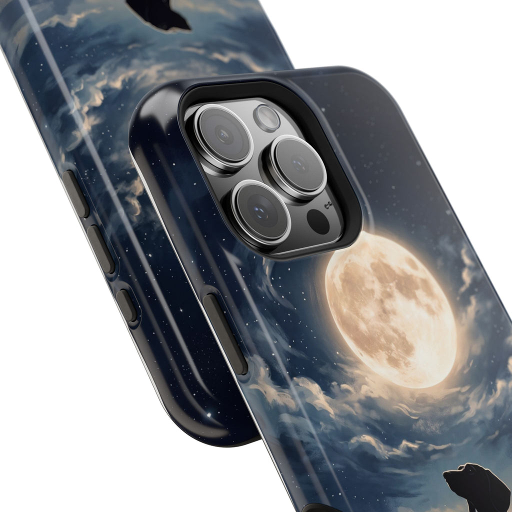 Personalized Dachshund Moonlight Phone Case — Wireless Charging Cover