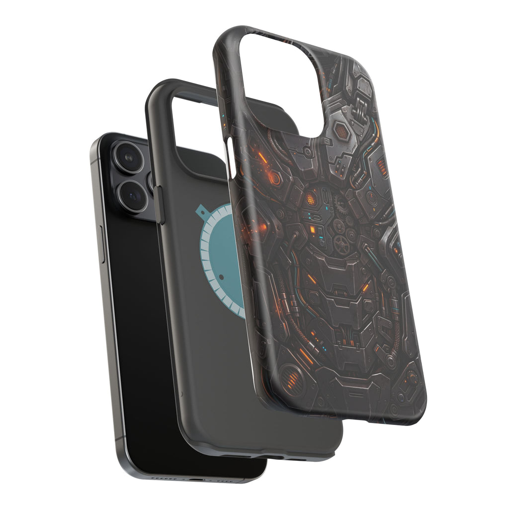 Mech Armor Phone Case — Industrial Circuit Wireless Charging Cover