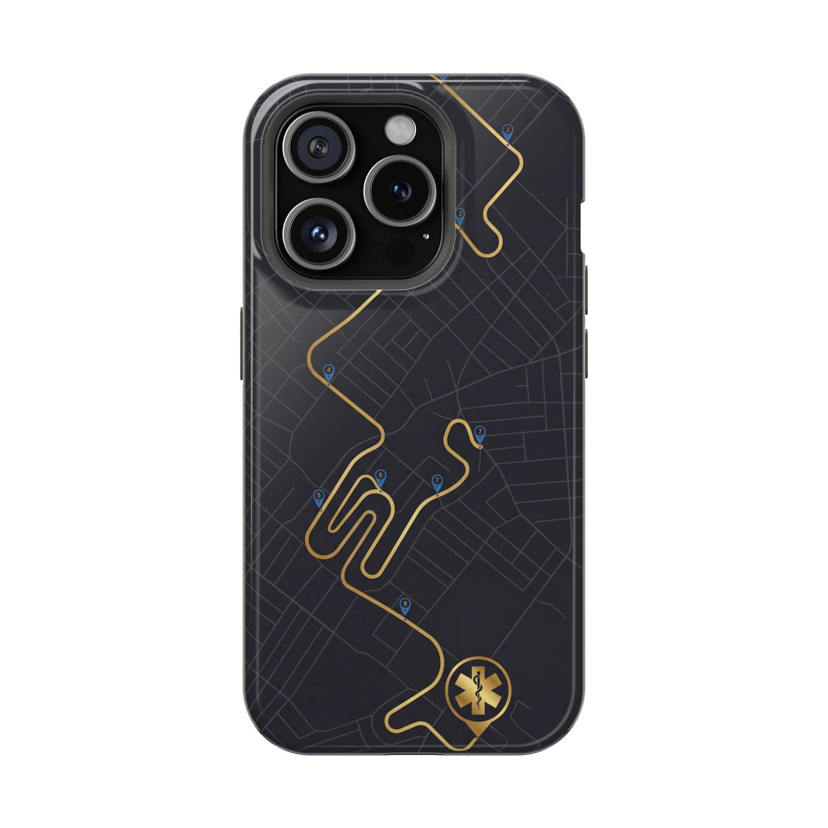 Paramedic/EMT Route Line Phone Case — Magnetic Wireless Charging Cover