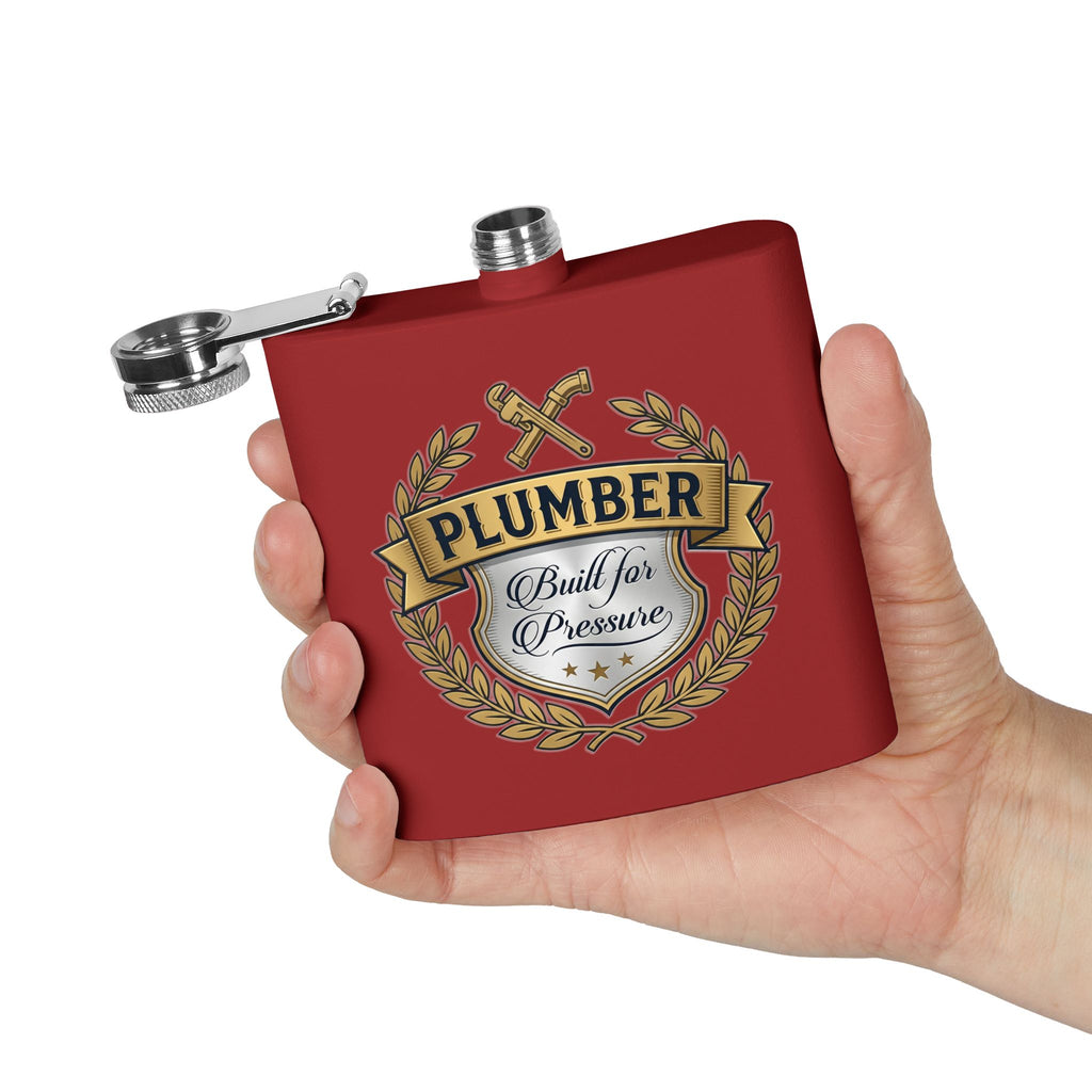 Flask — "Built for Pressure" 6oz Stainless Steel Hip Flask
