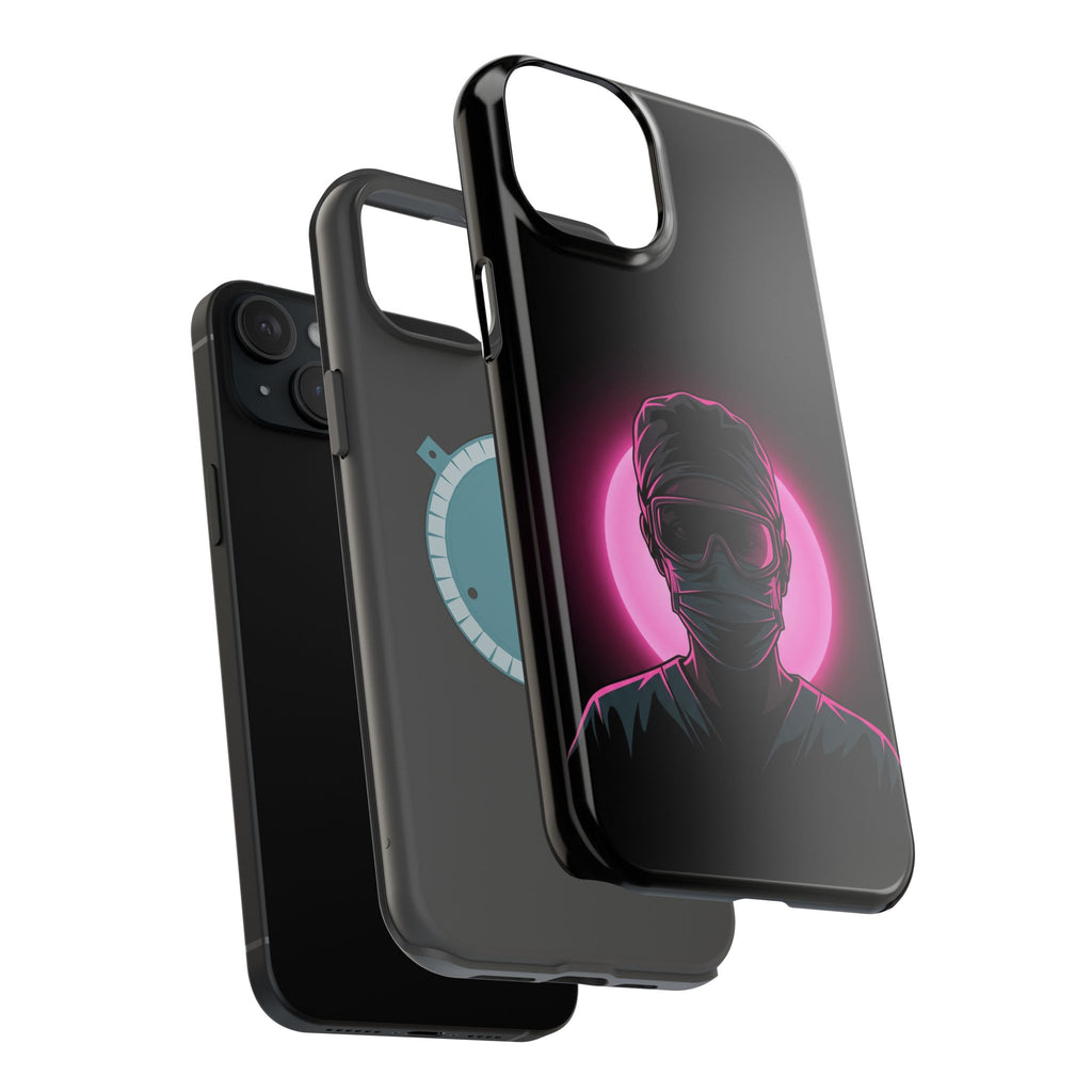 Nurse Portrait Phone Case — Navy Wireless Charging Cover