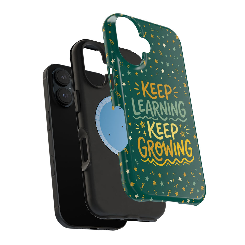 Keep Learning Keep Growing Teacher Phone Case — Wireless Charging Cover