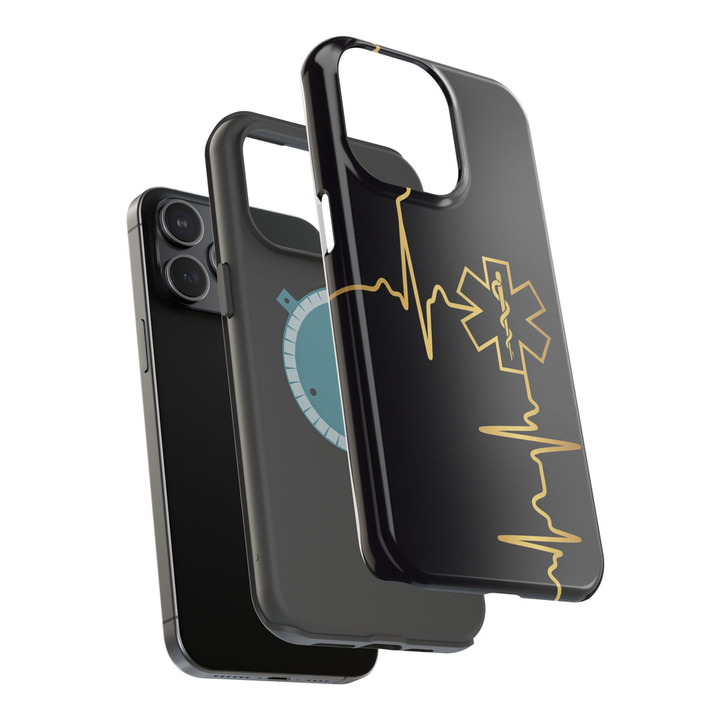 Paramedic/EMT Heartbeat Line Phone Case — Magnetic Wireless Charging Cover