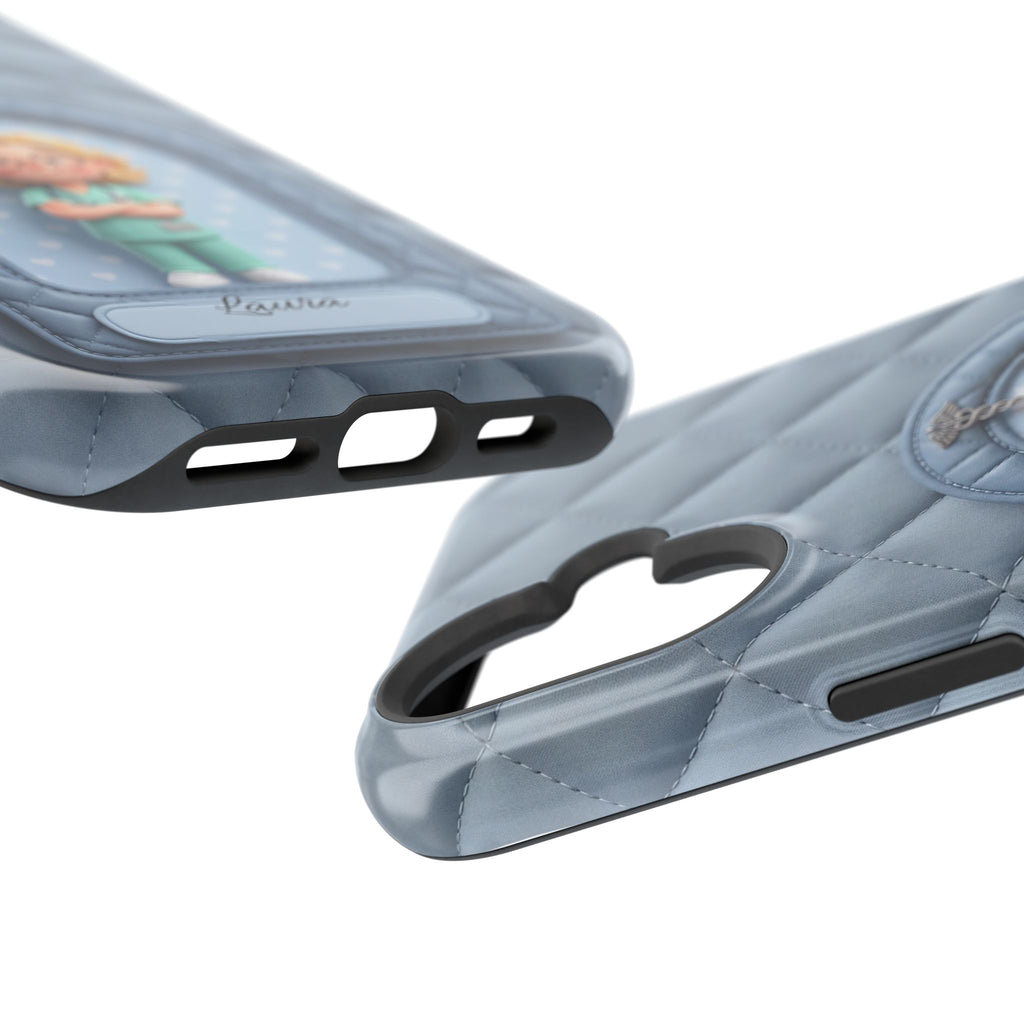 Personalized Quilted Nurse Phone Case — Wireless Charging Cover
