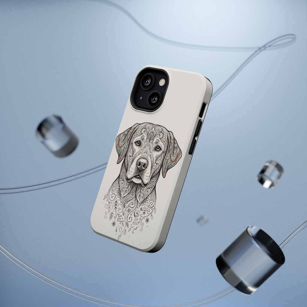 Mandala Labrador Phone Case — Tough Magnetic Case with Wireless Charging