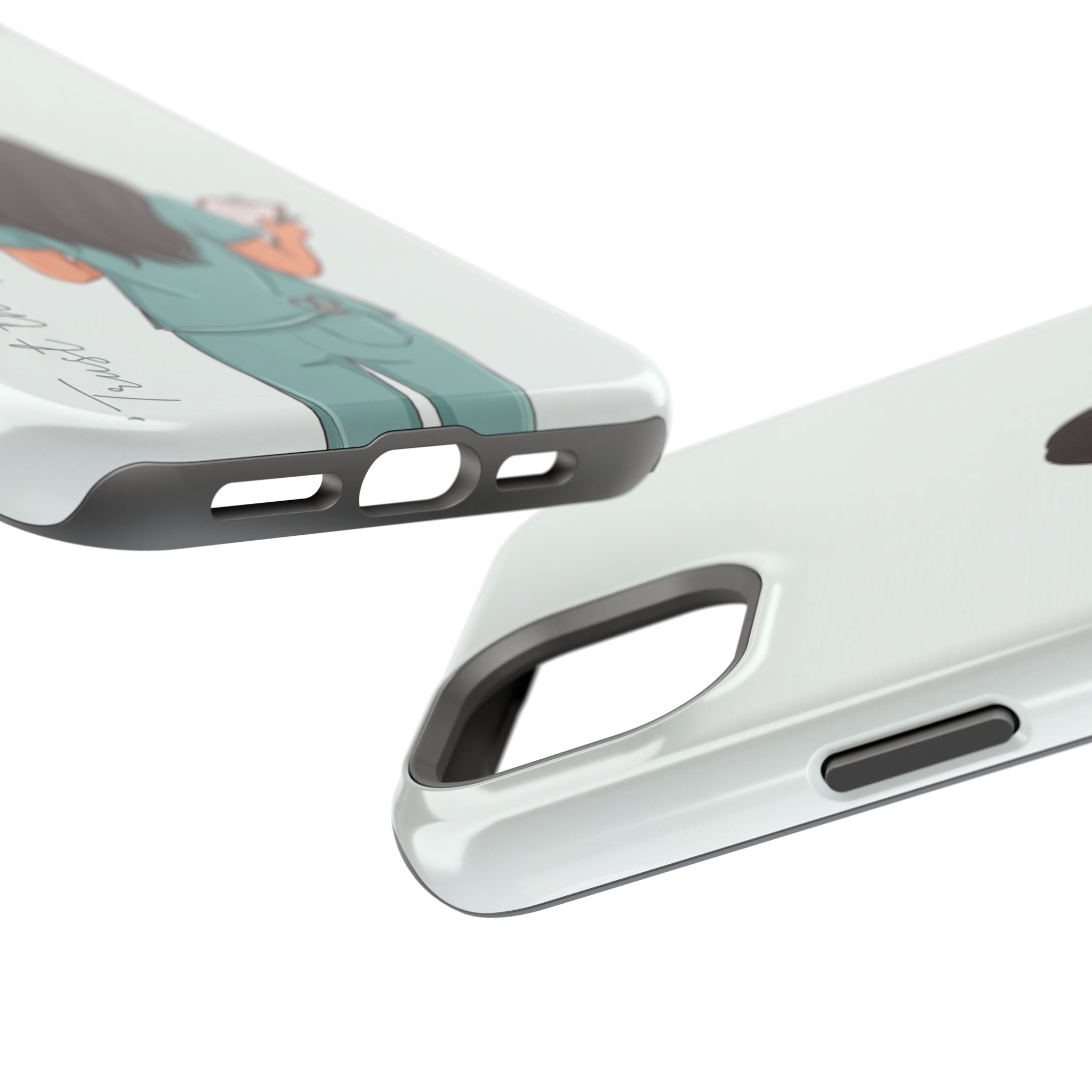 Nurse Illustration Phone Case — Impact-Resistant Wireless Charging Cover