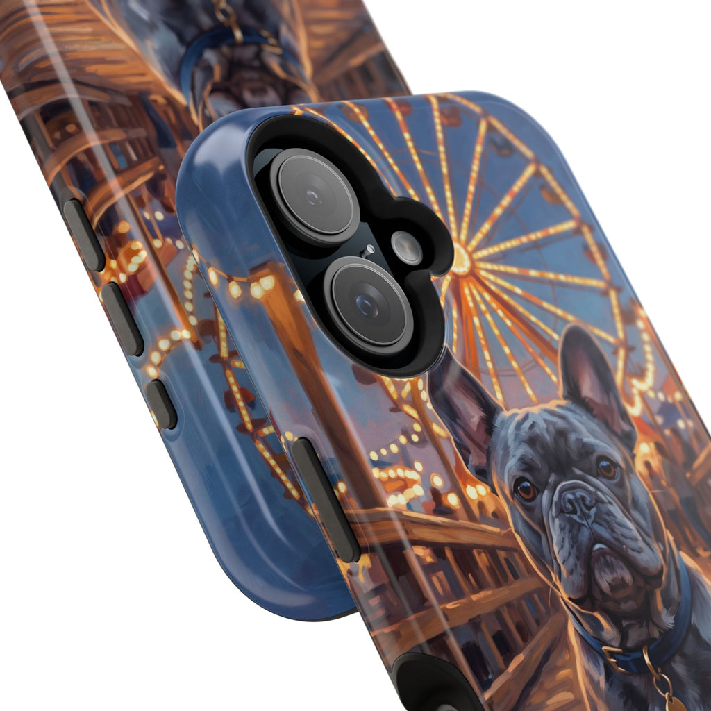 Personalized French Bulldog Pier Lights Phone Case — Wireless Charging Cover