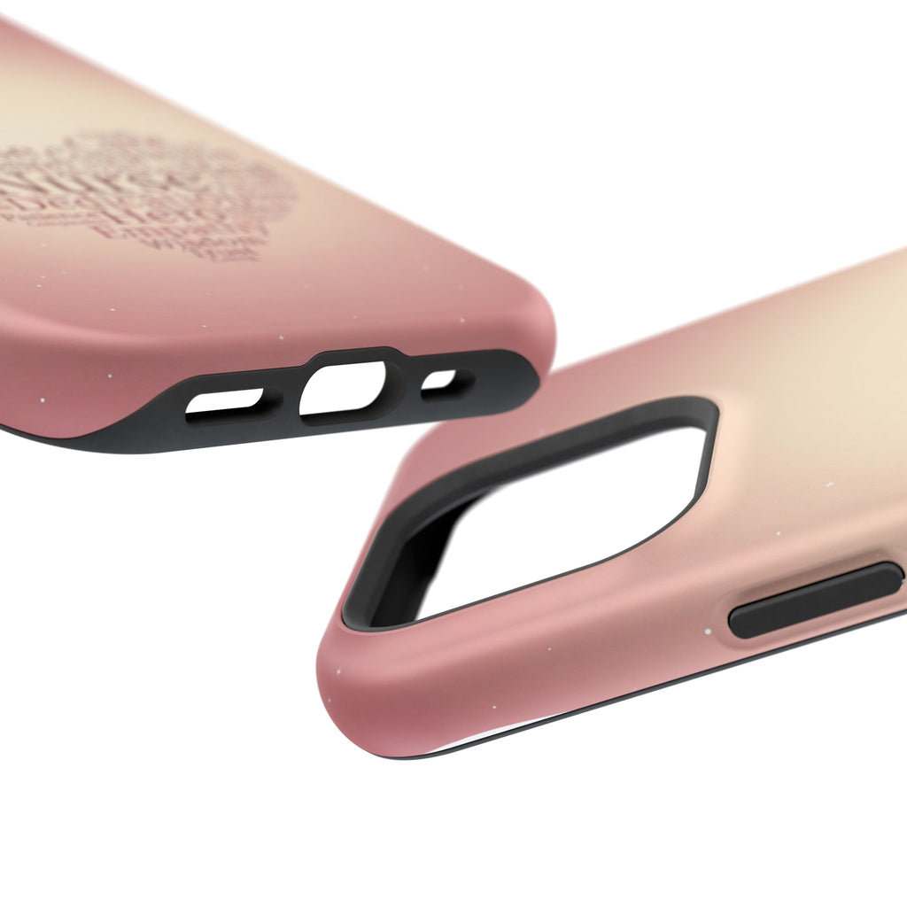 Nurse Heart Word Art Phone Case — Impact-Resistant Wireless Charging Cover
