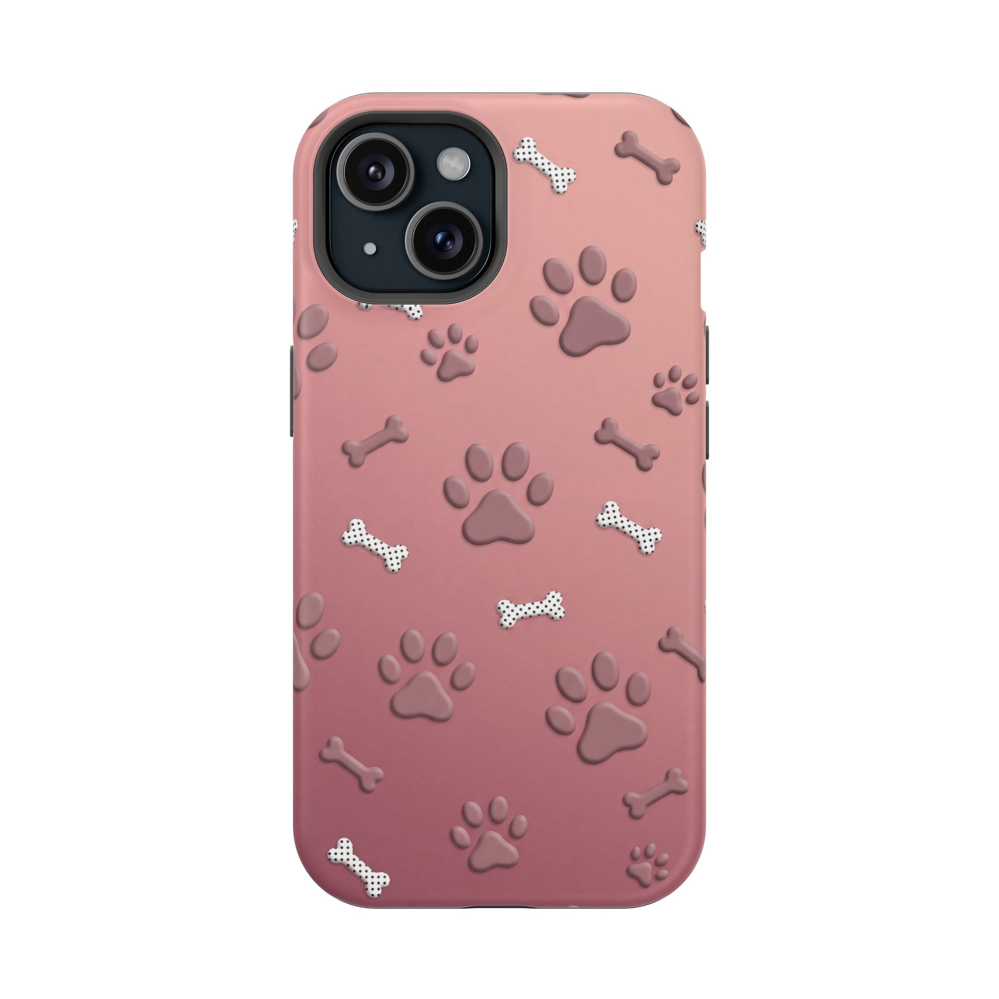 Paws & Bones Phone Case — Impact-Resistant Wireless Charging Cover