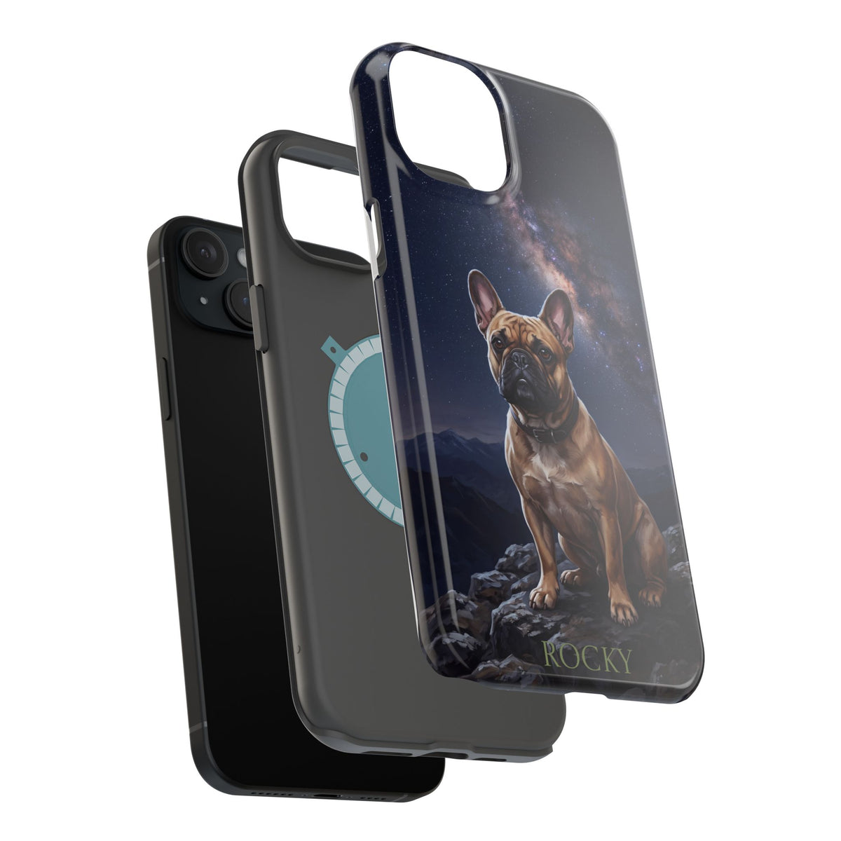 Personalized French Bulldog Starry Night Sky Phone Case — Wireless Charging Cover