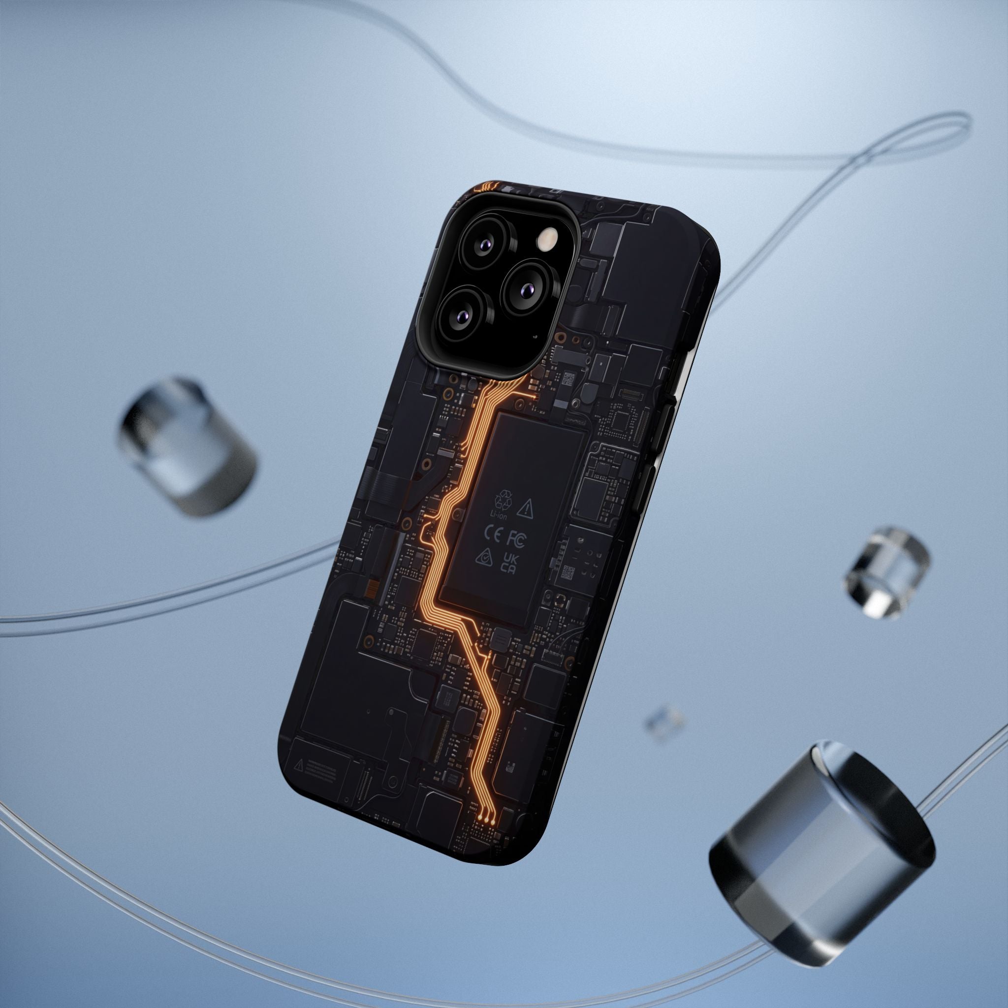 Electrician Circuit Bolt Phone Case — Impact-Resistant Wireless Charging Cover