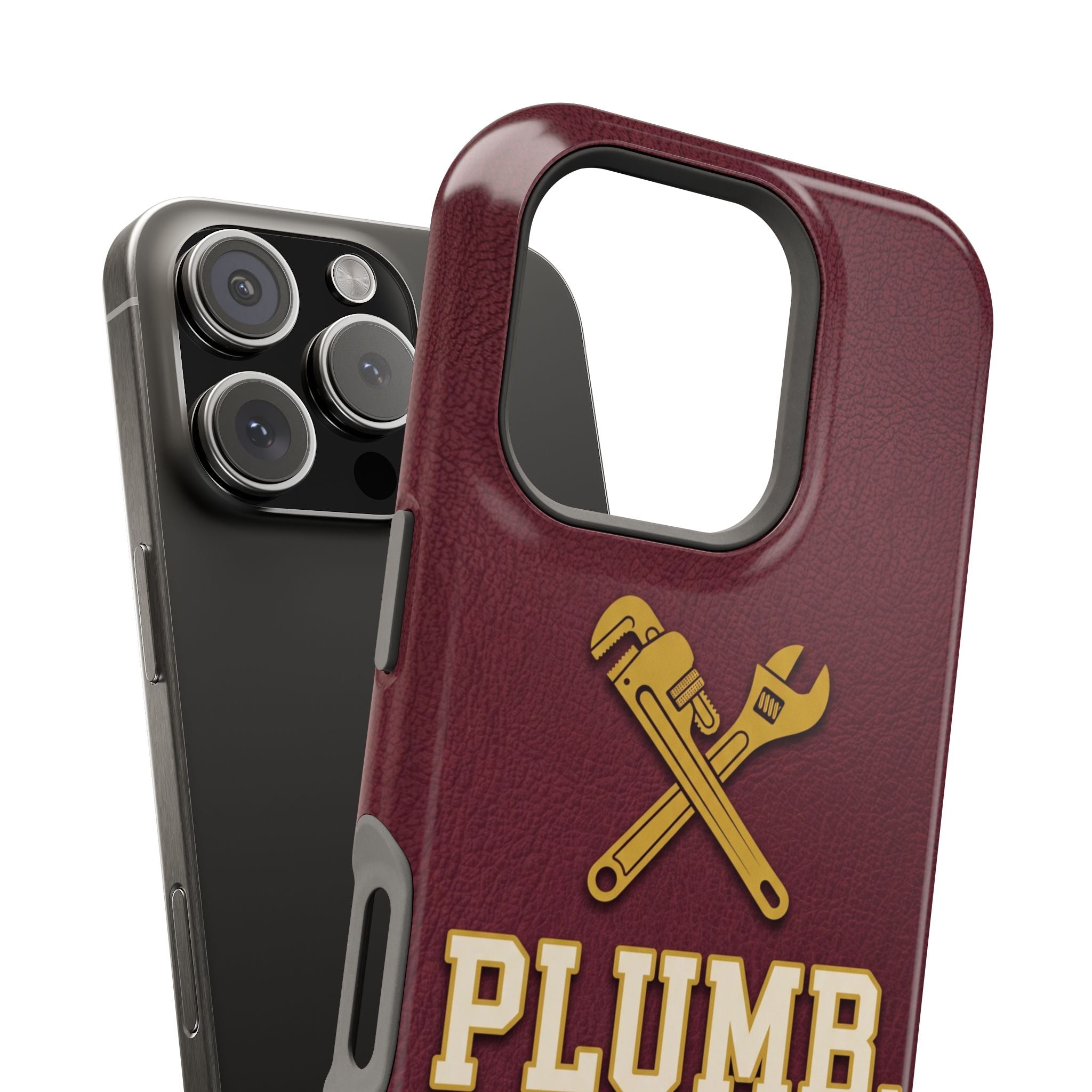 Plumb. Proud. Phone Case — Crossed Wrenches Wireless Charging Cover