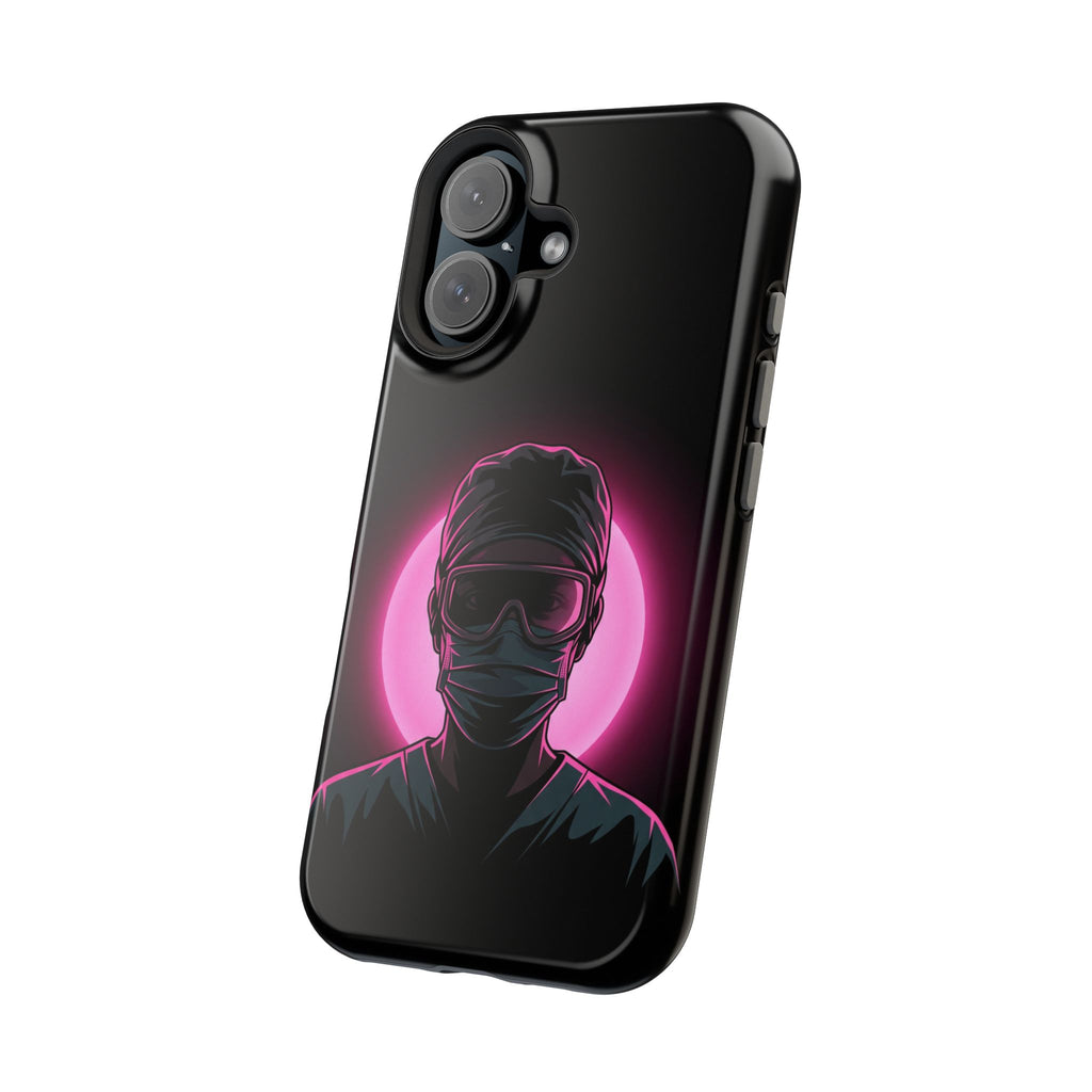 Nurse Portrait Phone Case — Navy Wireless Charging Cover