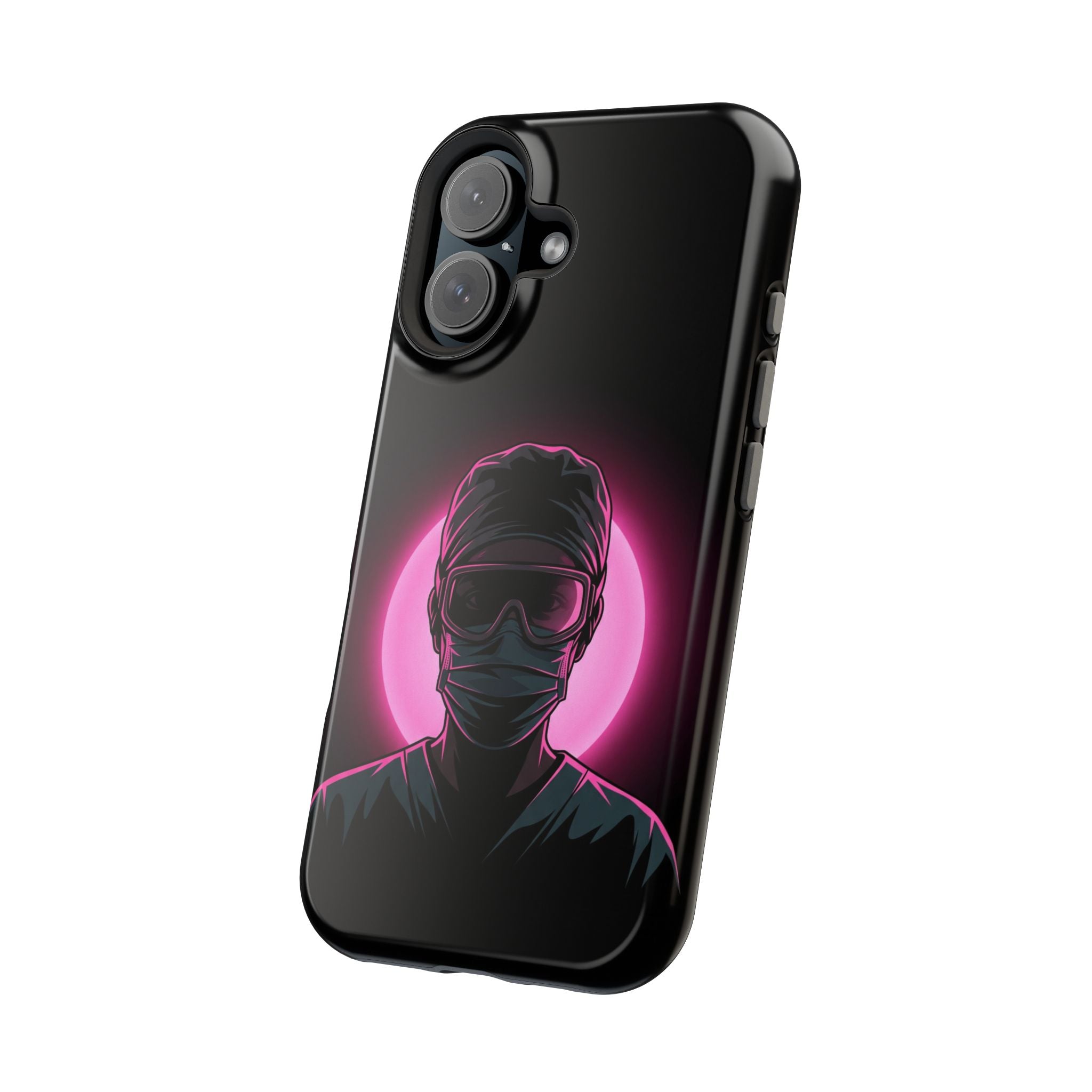 Nurse Portrait Phone Case — Navy Wireless Charging Cover