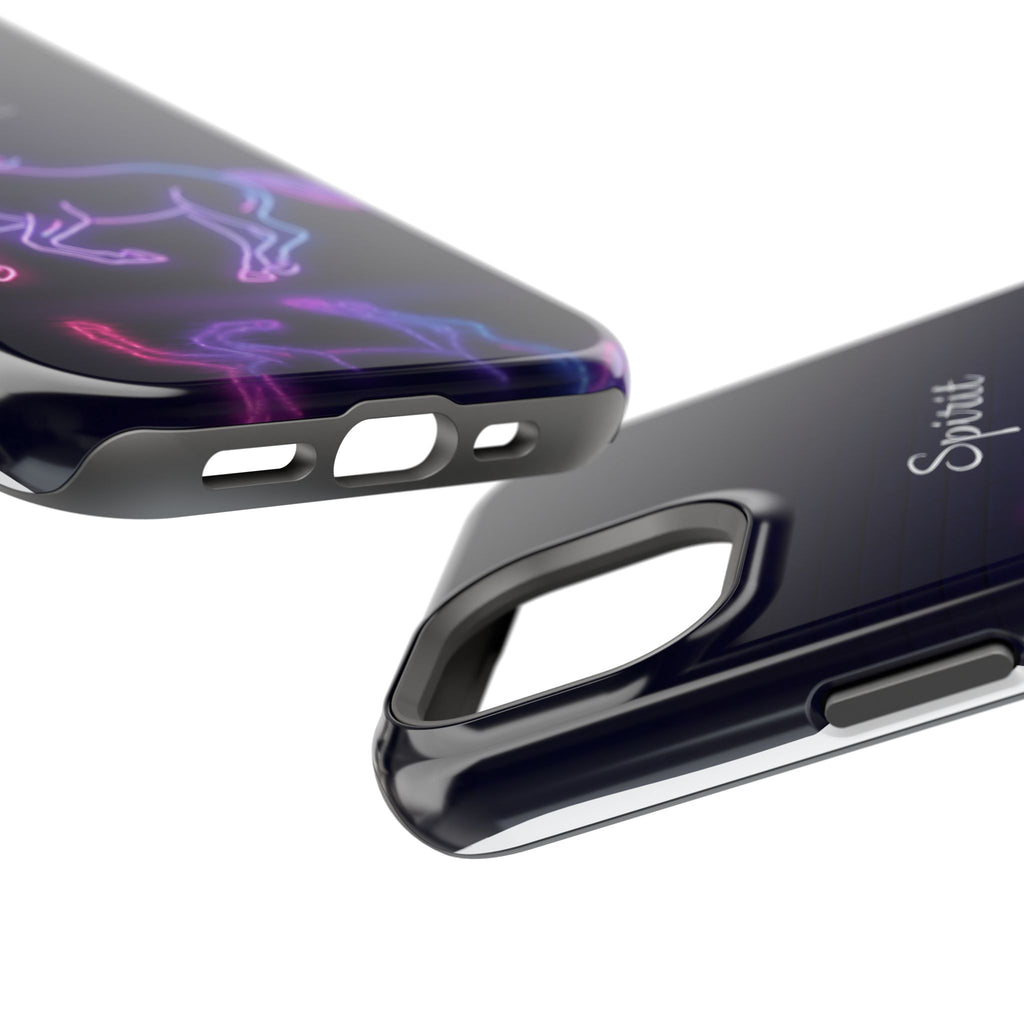 Personalized Neon Glow Horse Phone Case — Tough Magnetic Case with Wireless Charging