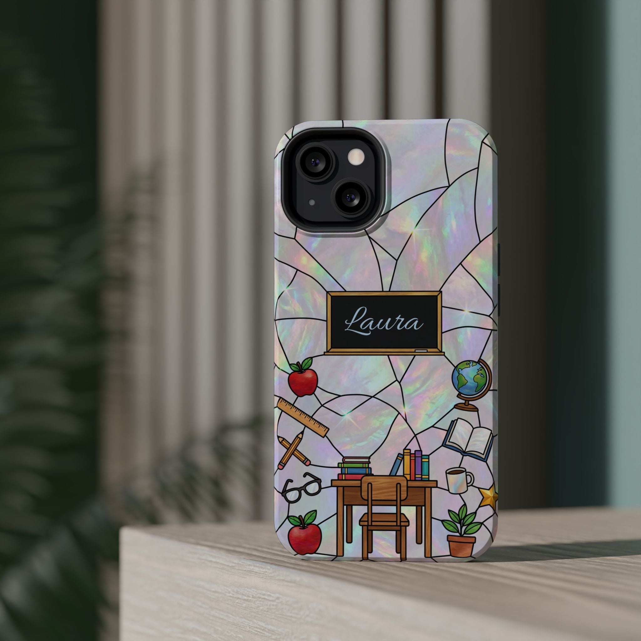 Personalized Teacher Phone Case — Impact-Resistant Wireless Charging Cover