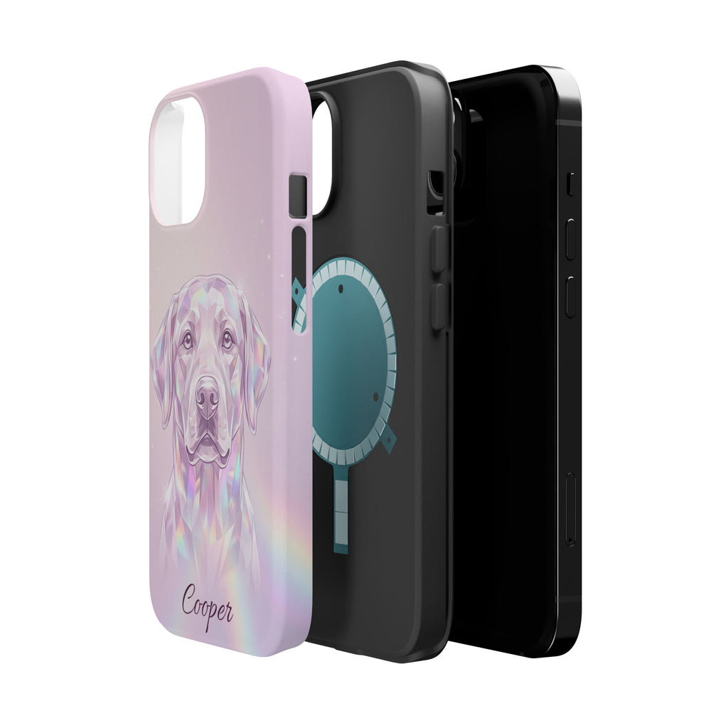 Personalized Crystal Prism Labrador Phone Case — Tough Magnetic Case with Wireless Charging