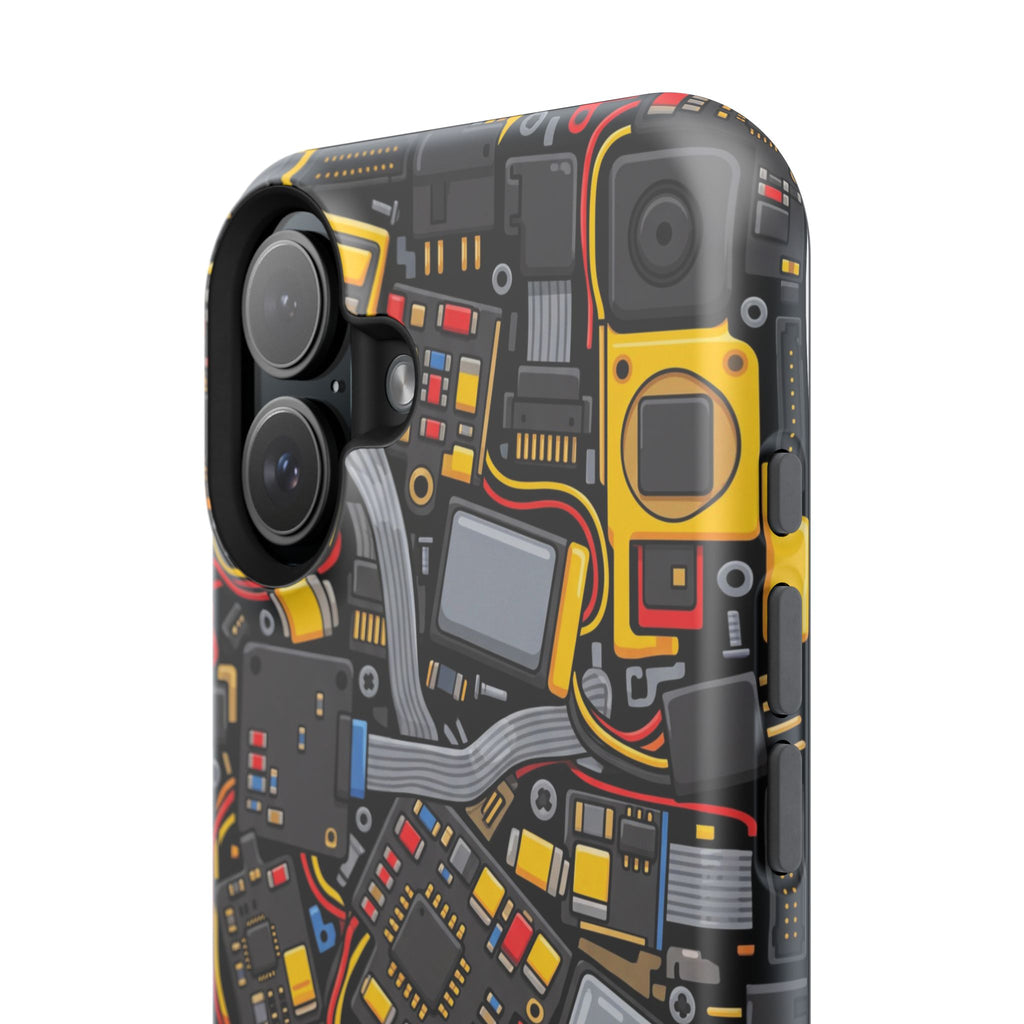 Voltage Board Phone Case — Yellow Circuit Wireless Charging Cover