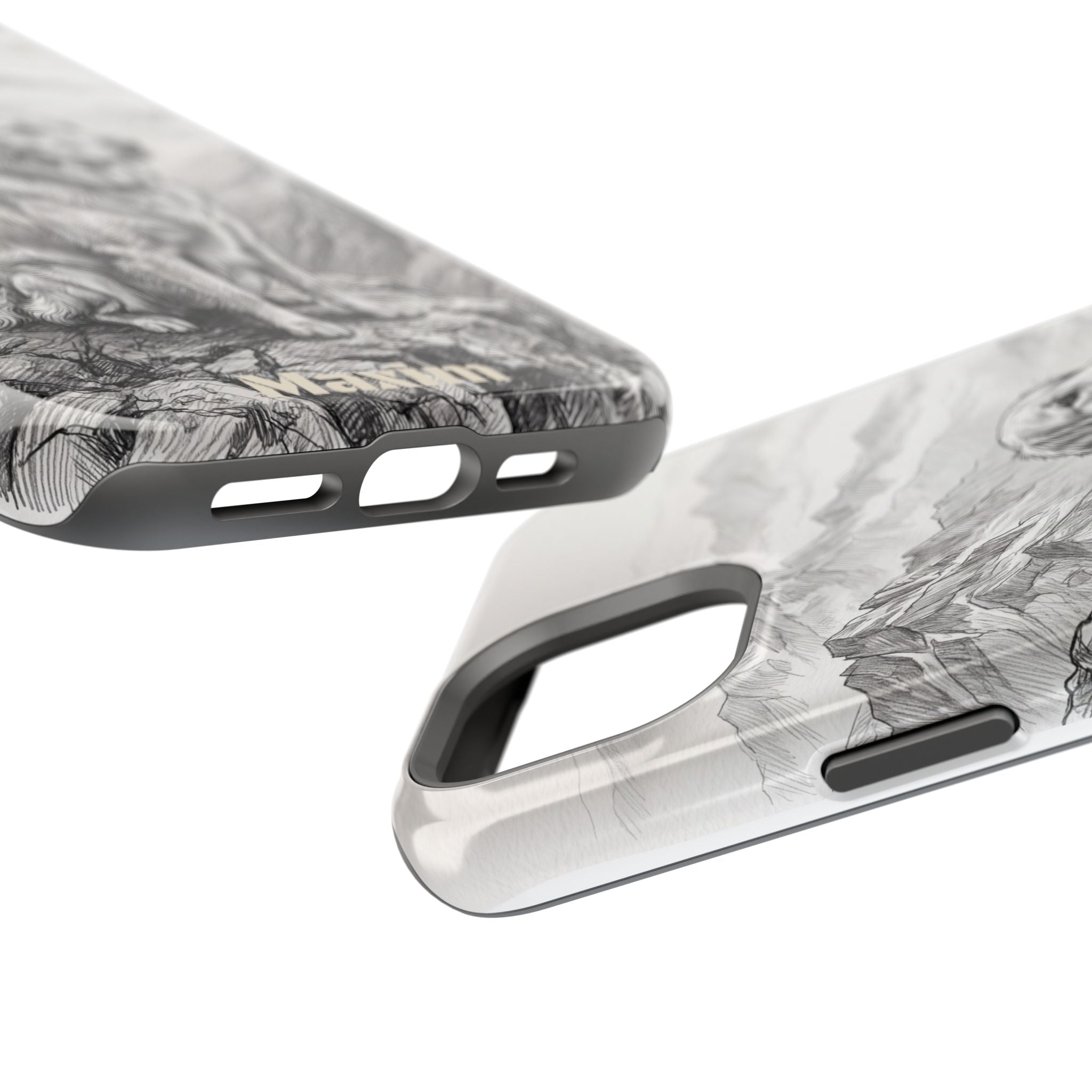 Personalized Golden Retriever Mountain Peak Phone Case — Wireless Charging Cover