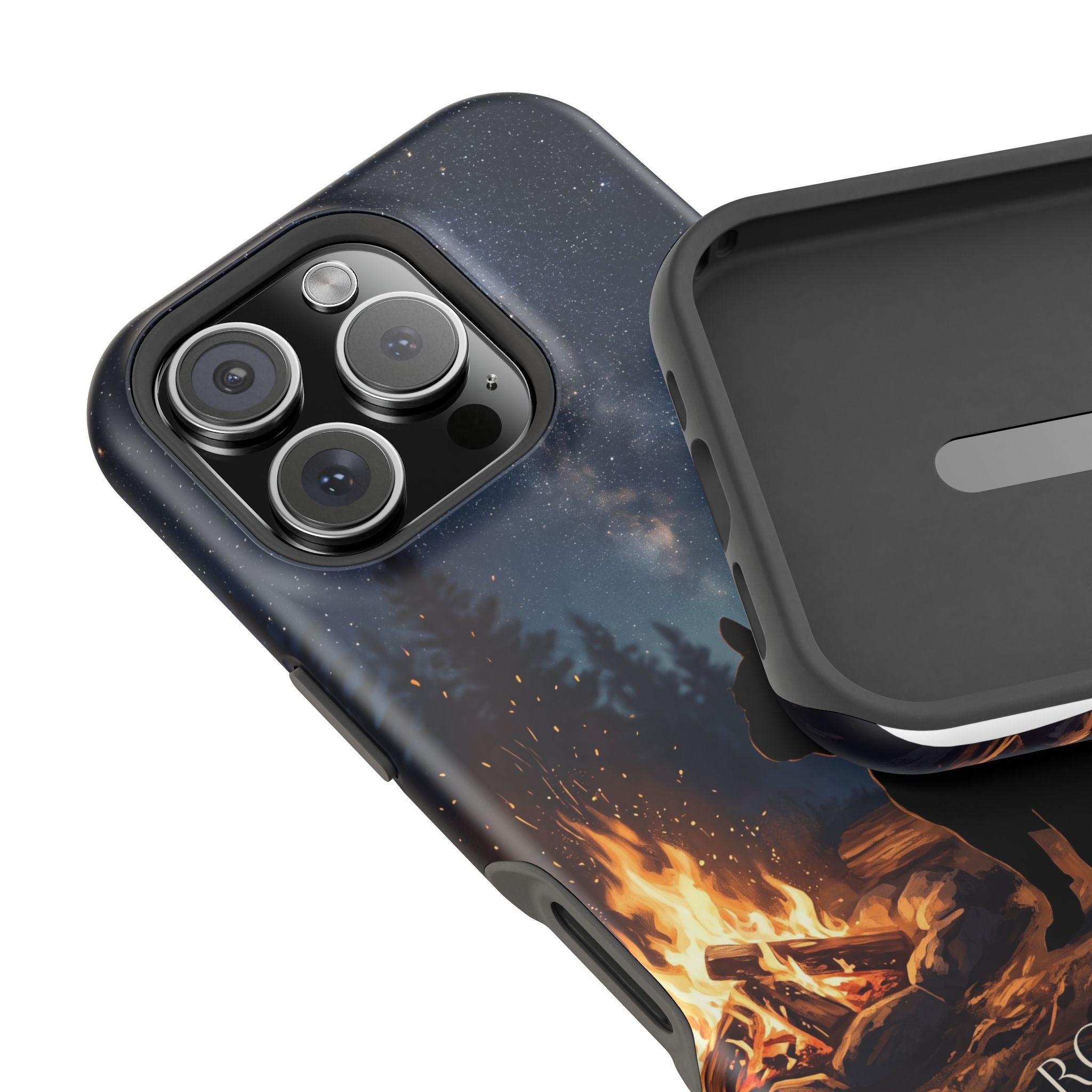 Personalized French Bulldog Campfire Phone Case — Wireless Charging Cover