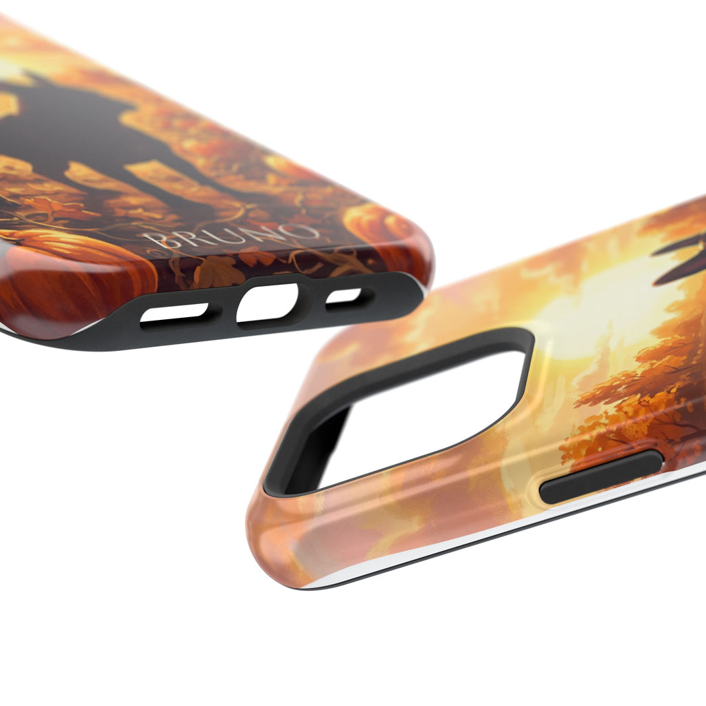 Personalized French Bulldog Pumpkin Patch Phone Case — Wireless Charging Cover
